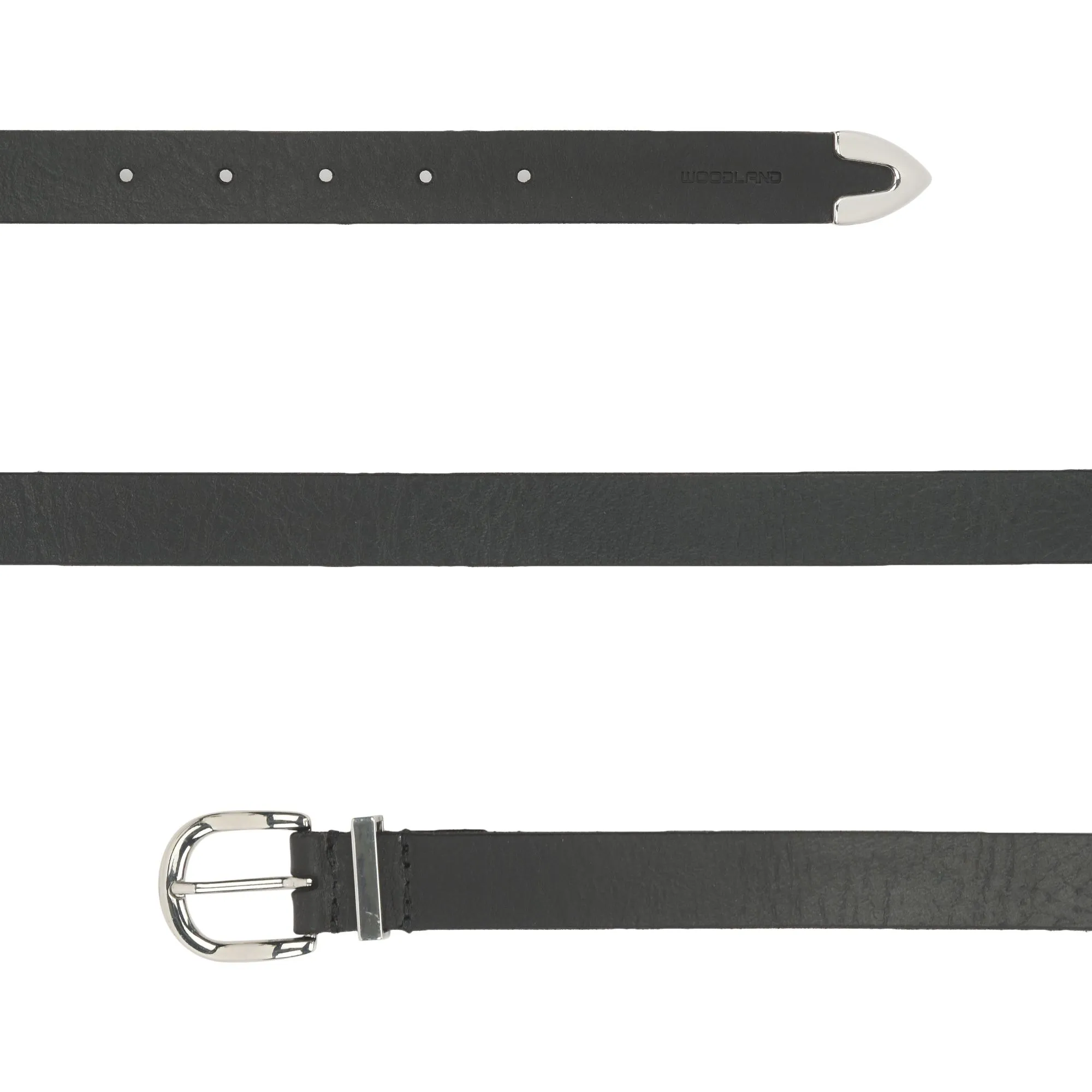 Black Leather belt for women - Thumbnail 2