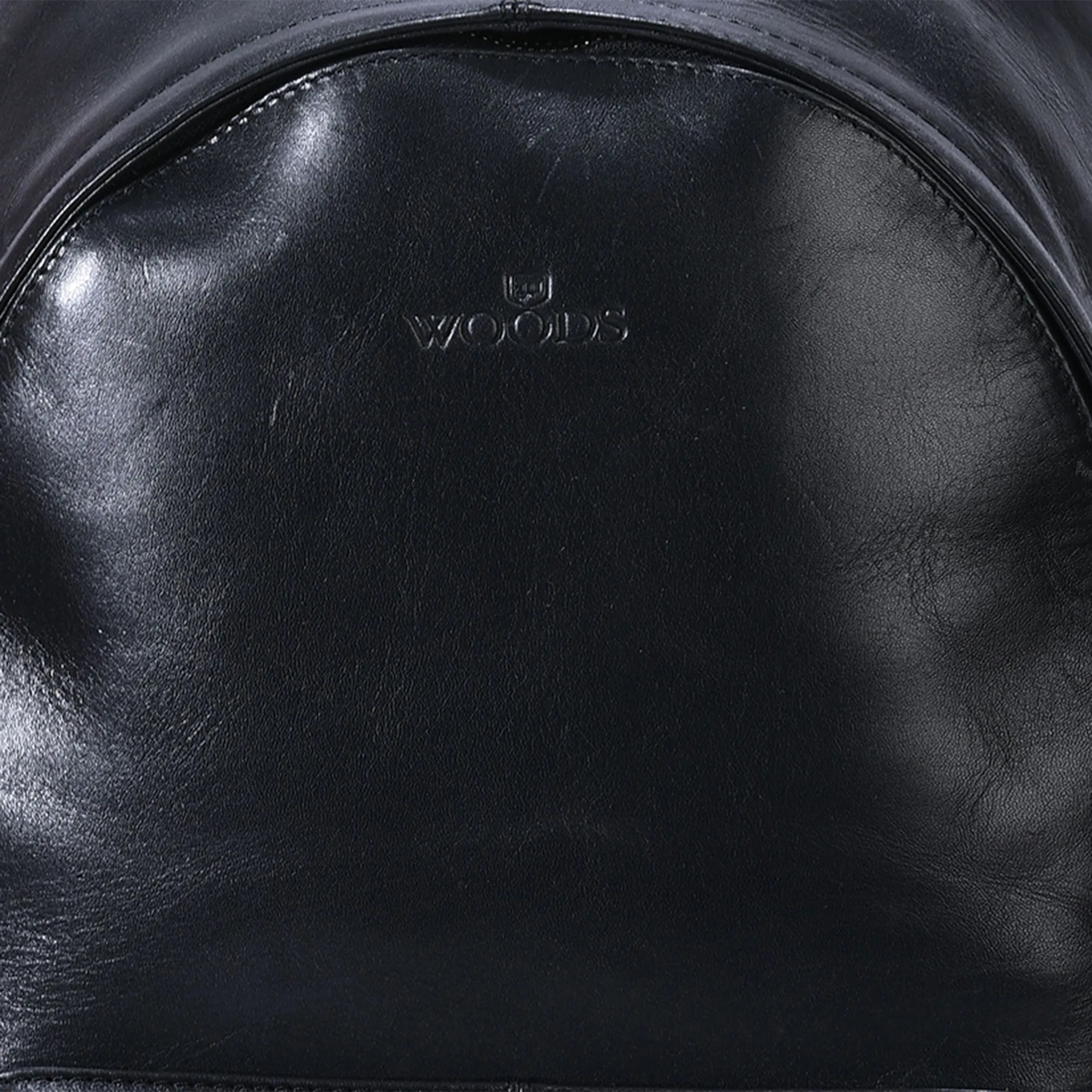 Black unisex leather backpack - Thumbnail 6