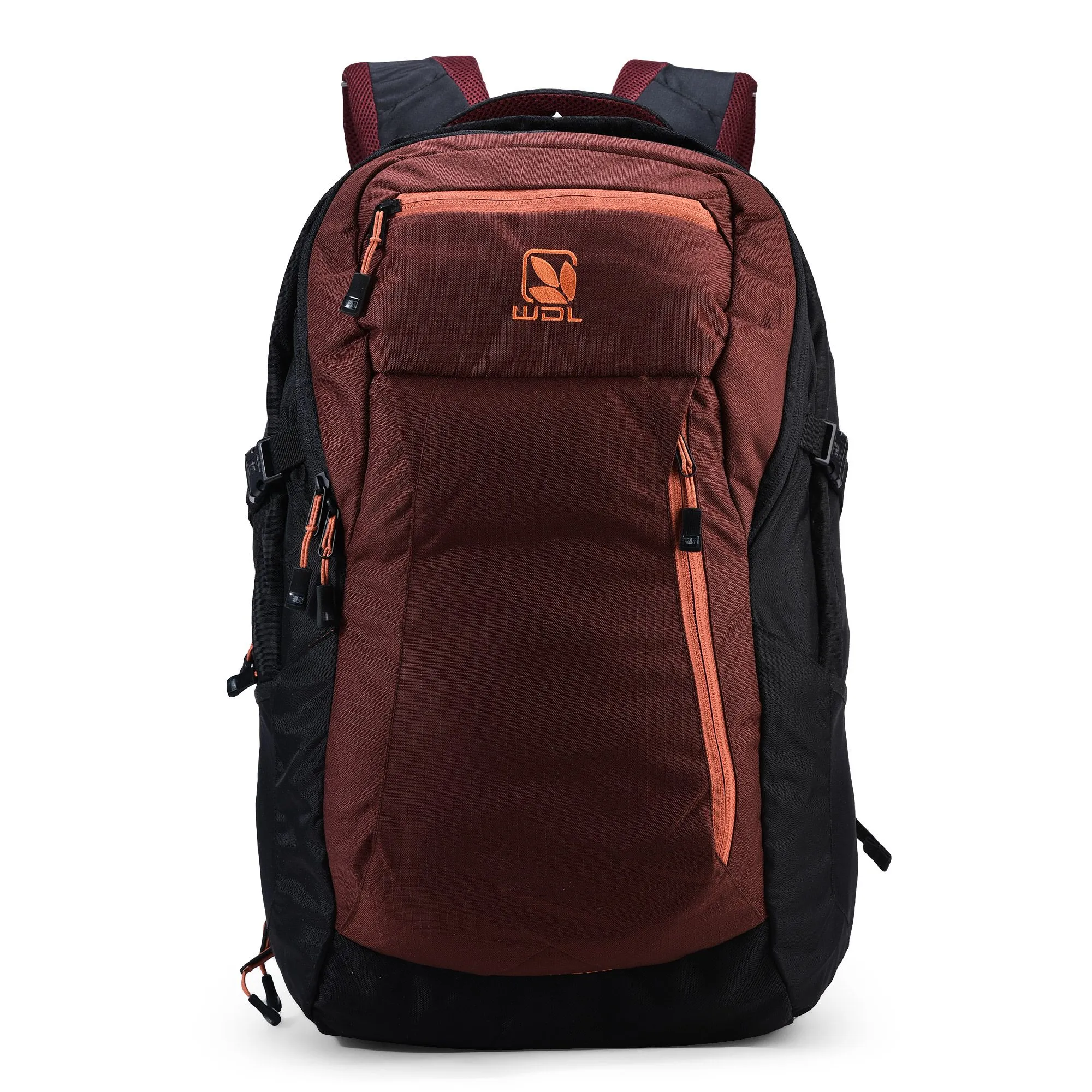 Maroon and black unisex backpack - Thumbnail 1