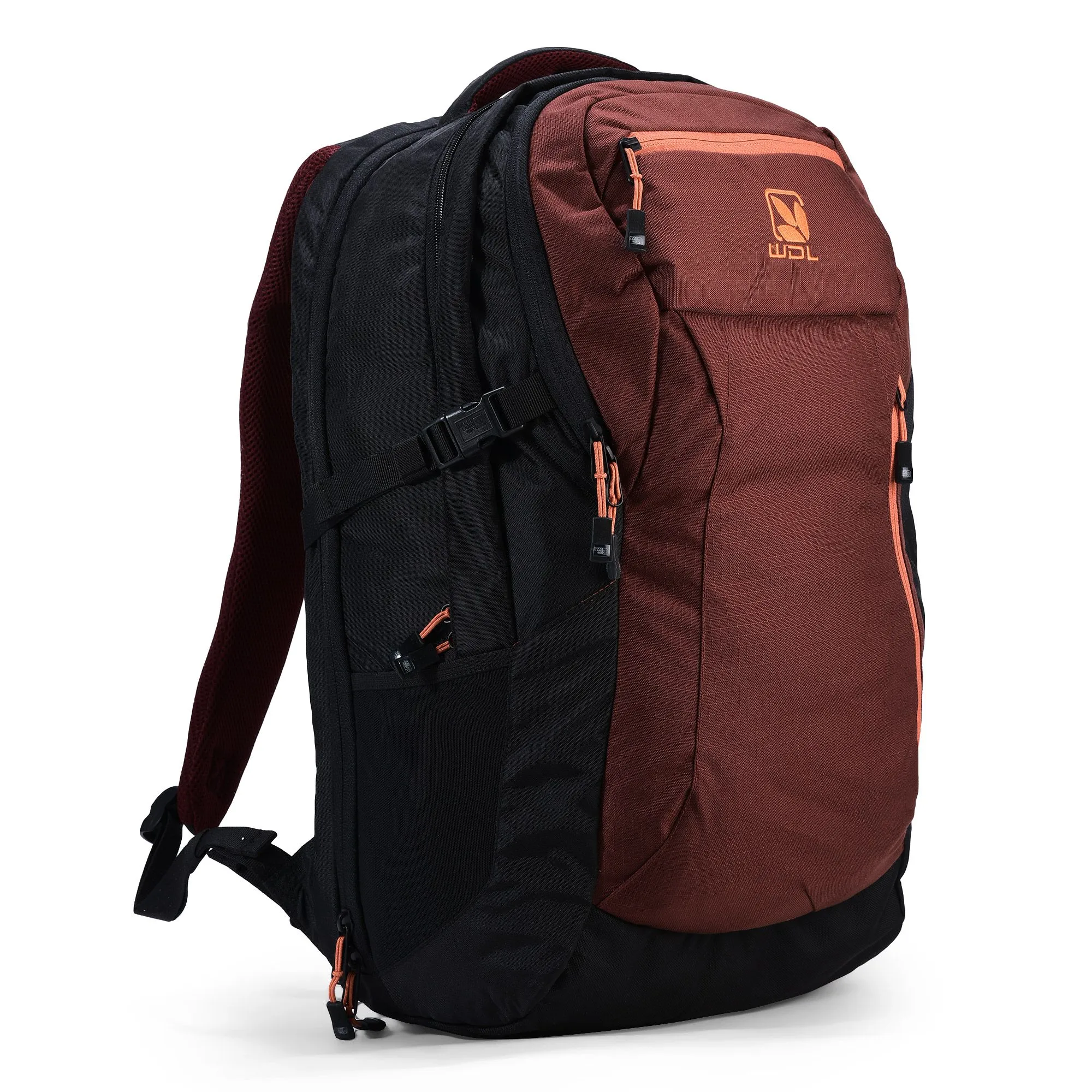 Maroon and black unisex backpack - Thumbnail 2