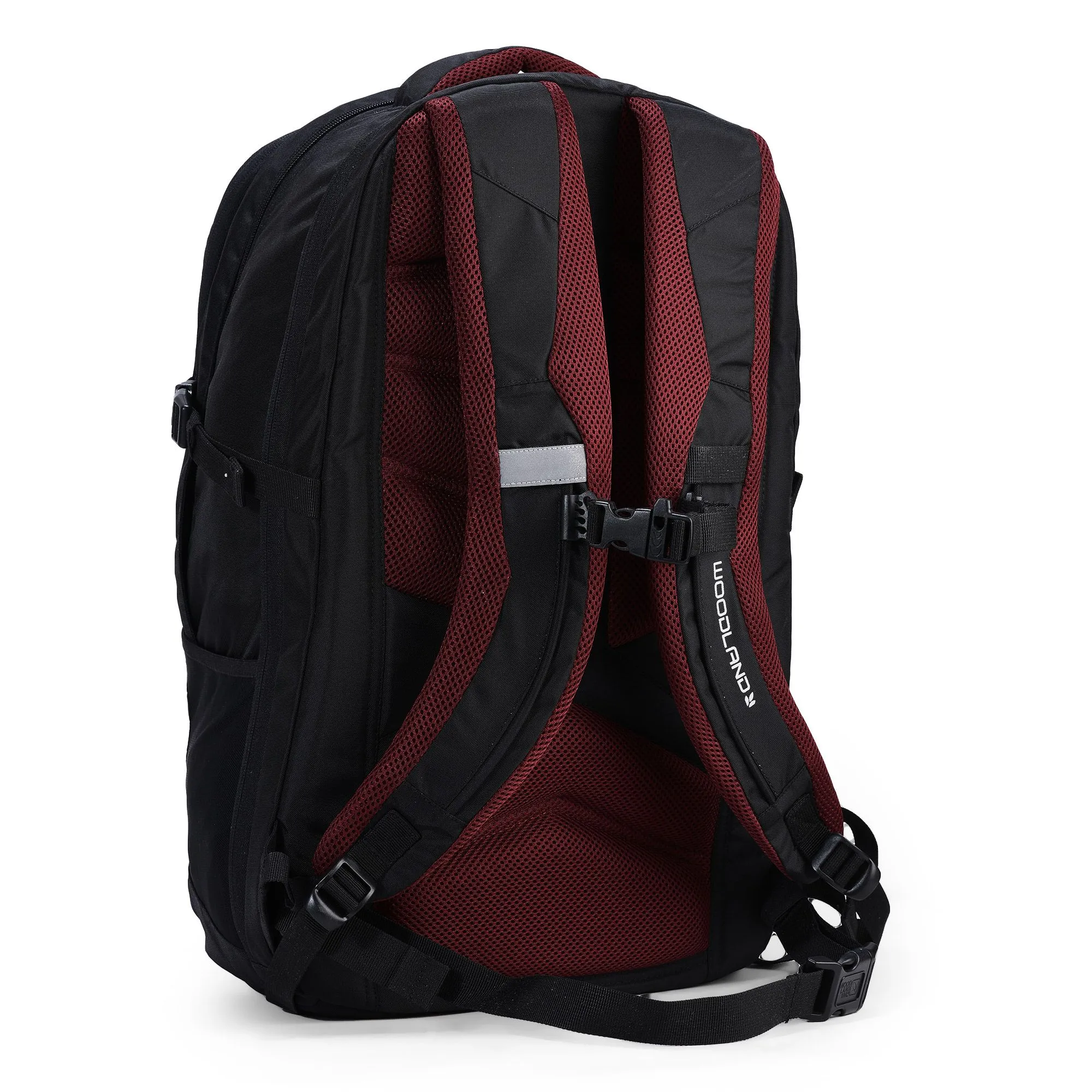 Maroon and black unisex backpack - Thumbnail 3