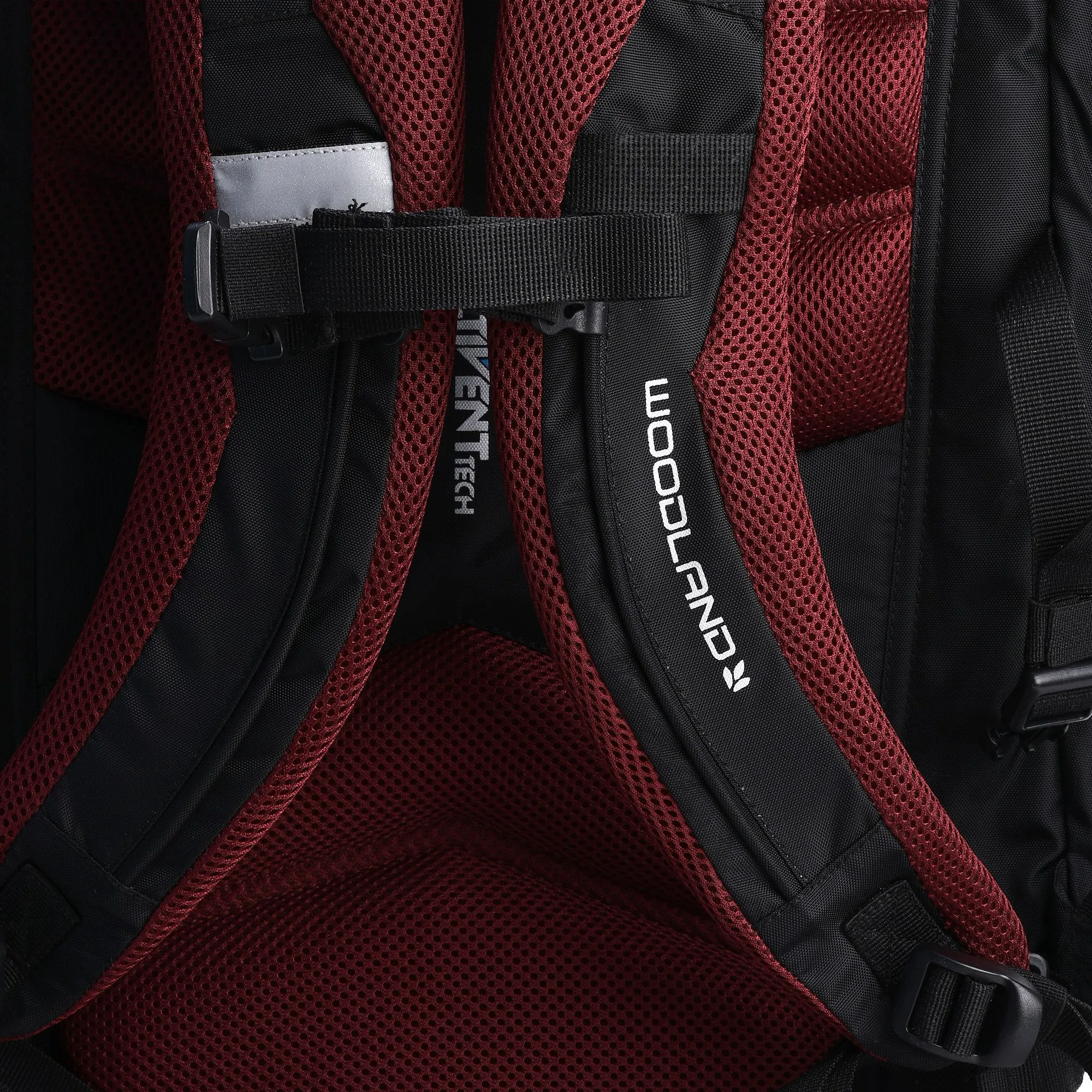 Maroon and black unisex backpack - Thumbnail 4