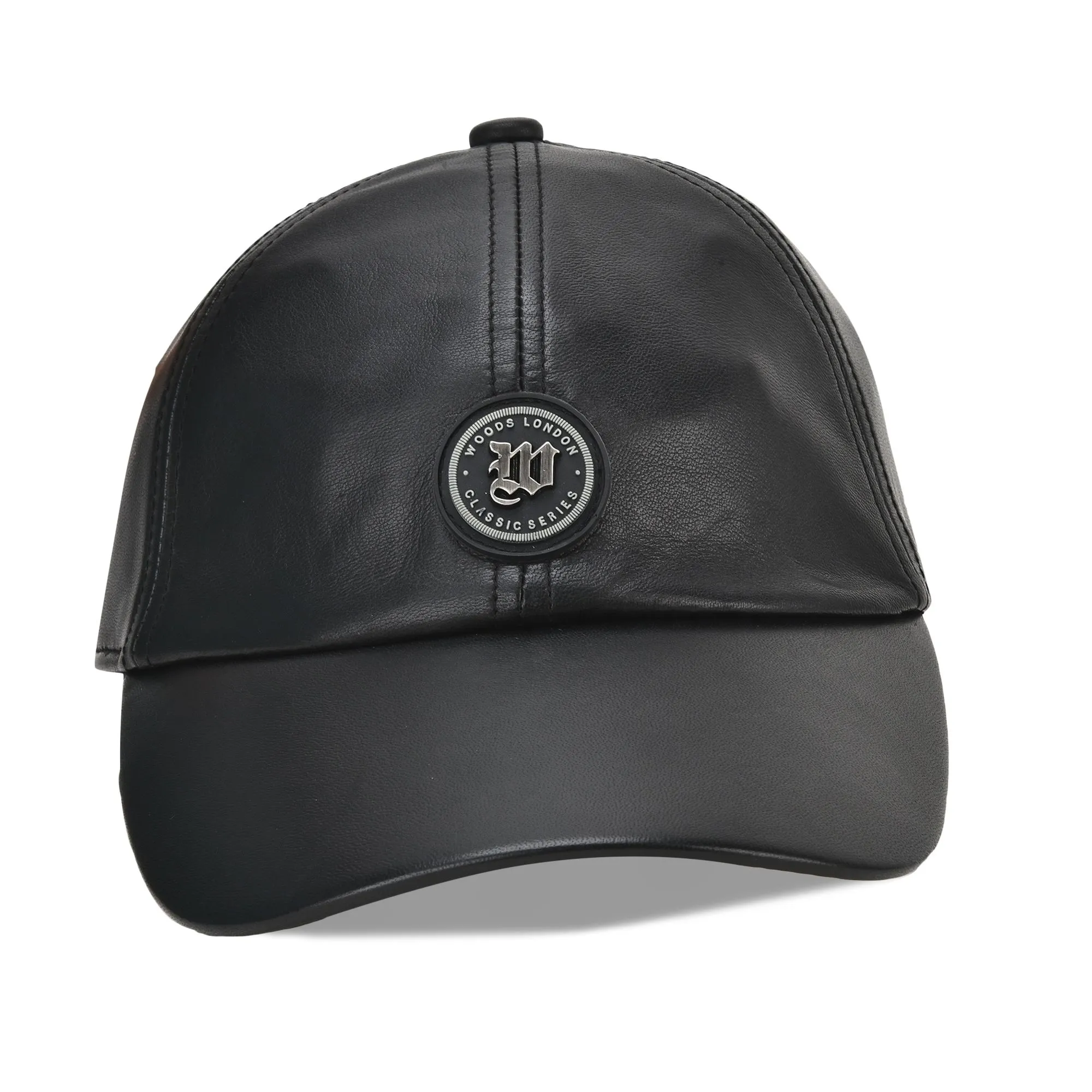 Black Leather Cap - Thumbnail 1