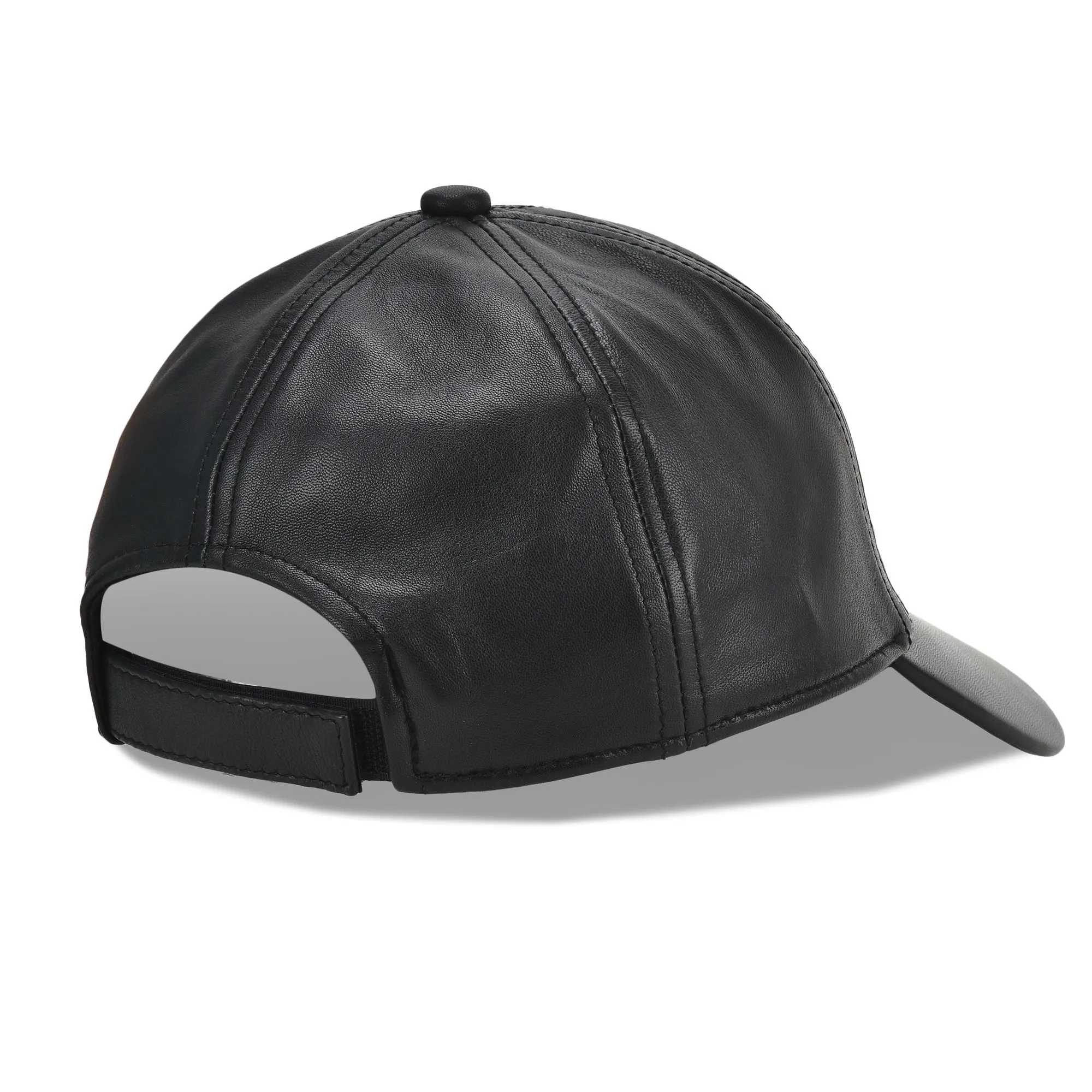 Black Leather Cap - Thumbnail 5