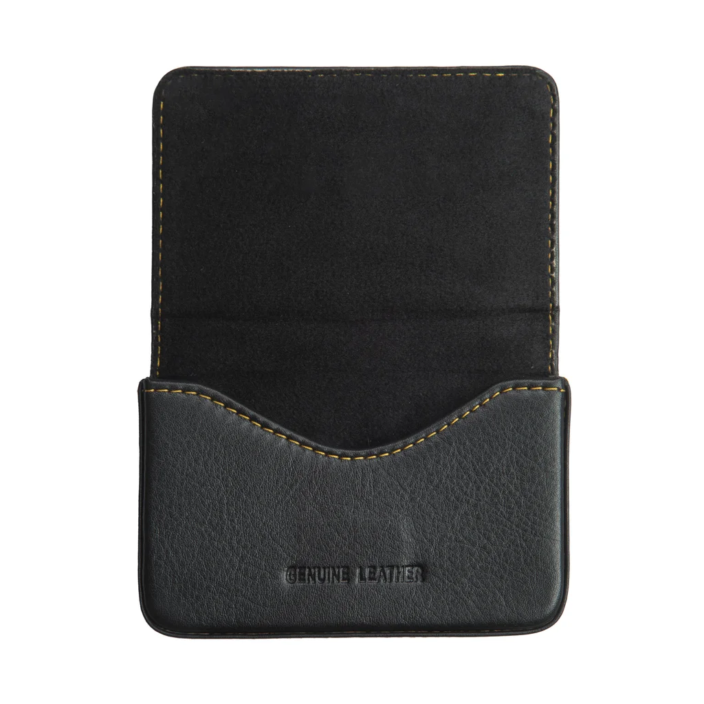 Black Leather Card holder For Men
 - Thumbnail 2