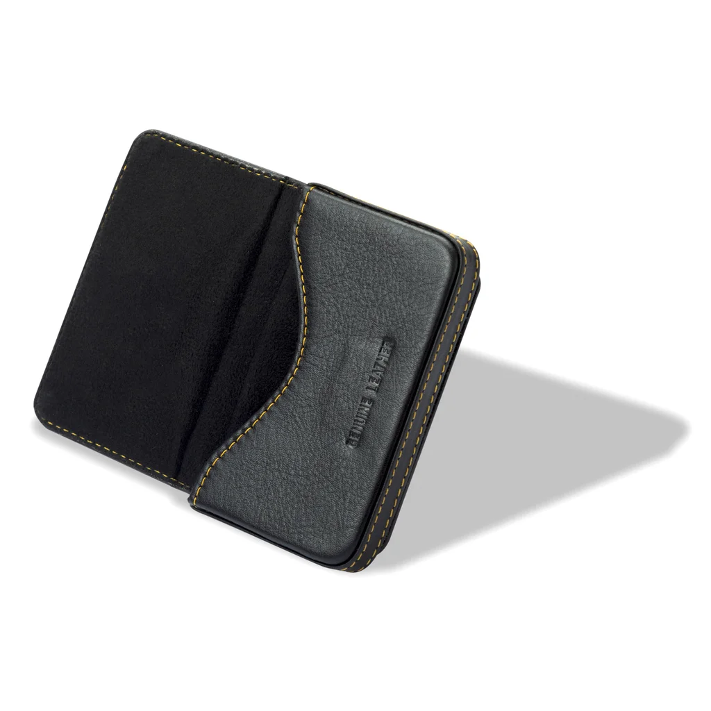 Black Leather Card holder For Men
 - Thumbnail 4