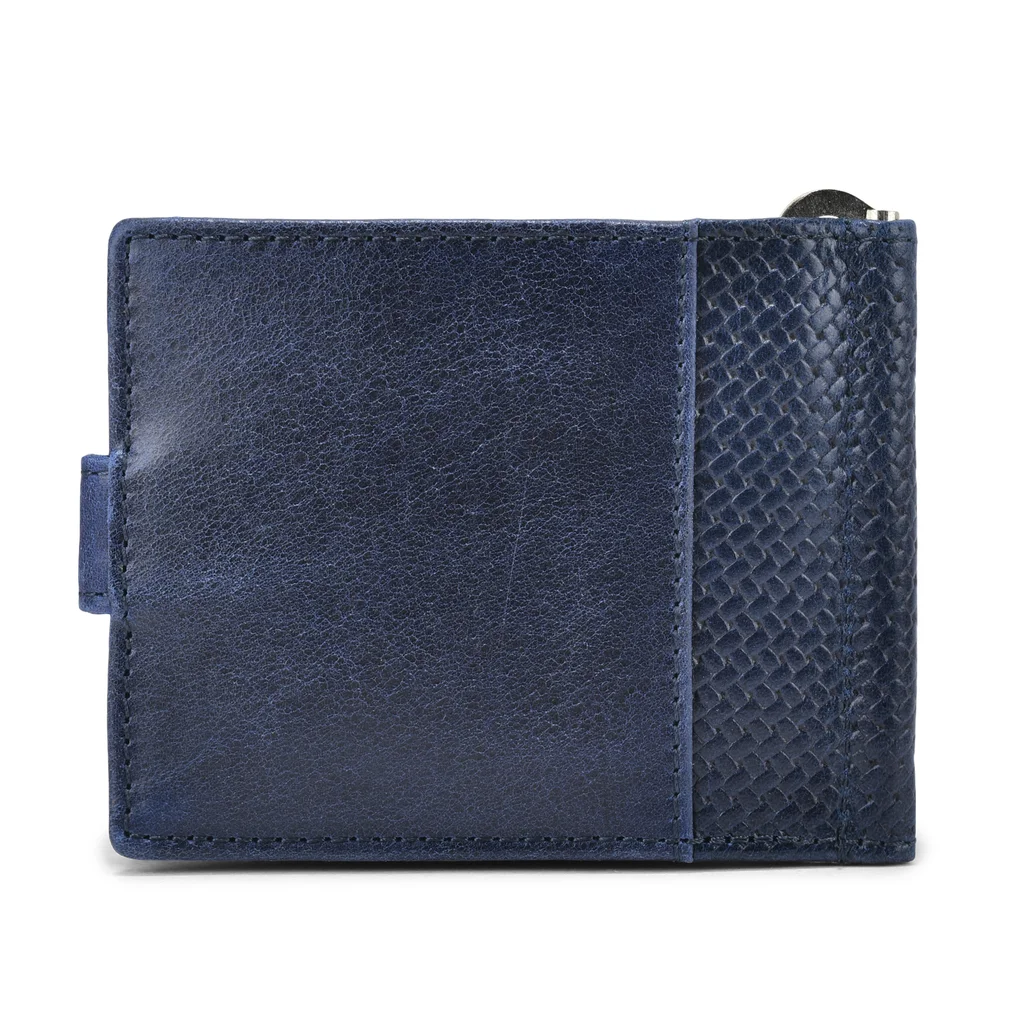 Blue wallet with money clipper - Thumbnail 2