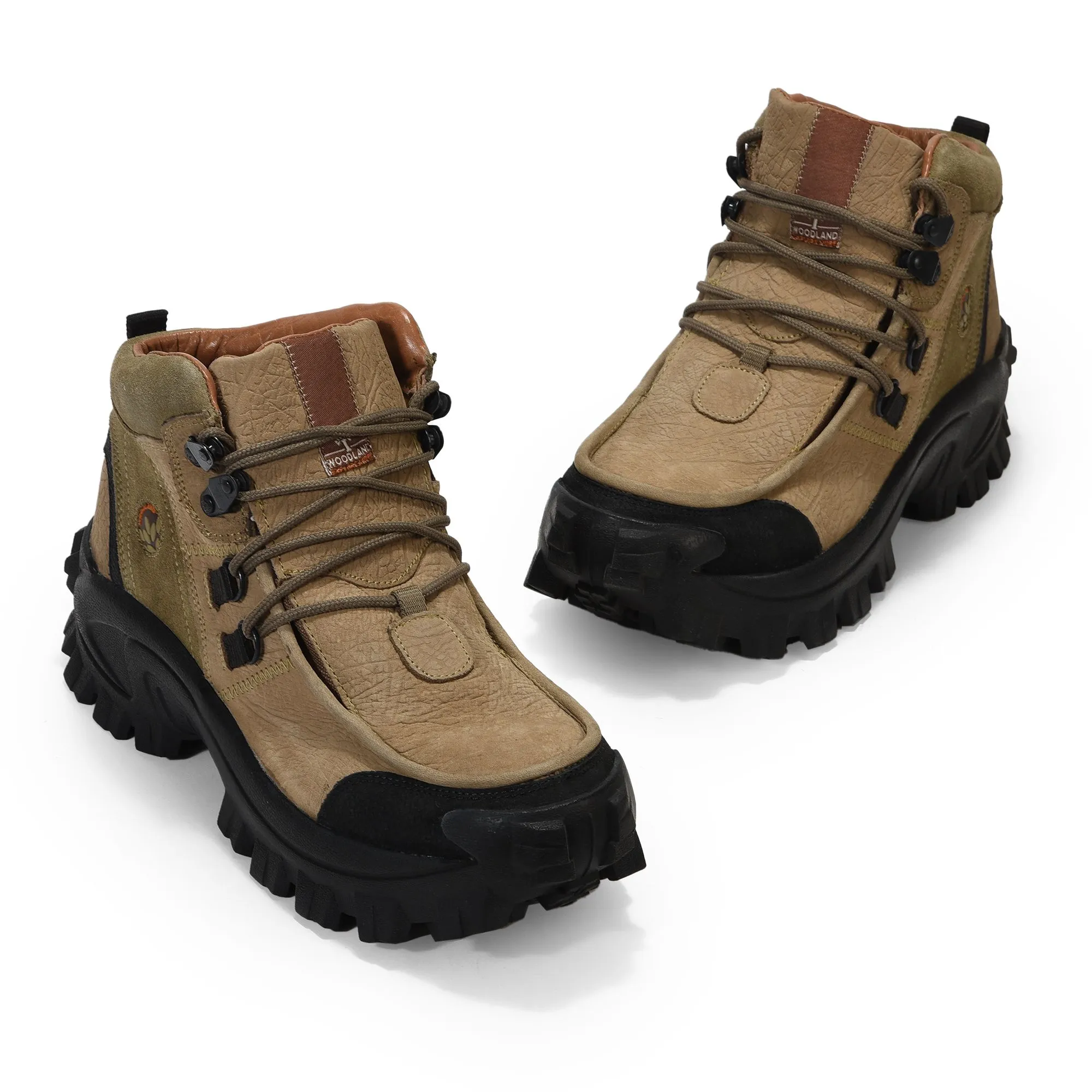 Woodland Khaki trekking shoes - Thumbnail 2