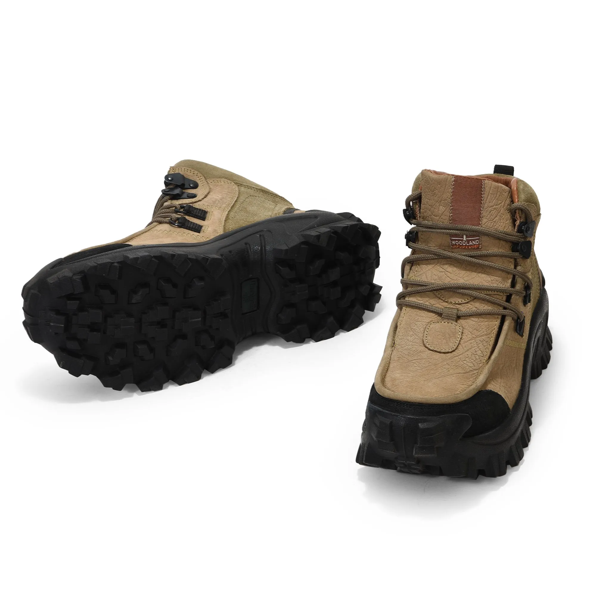 Woodland Khaki trekking shoes - Thumbnail 4