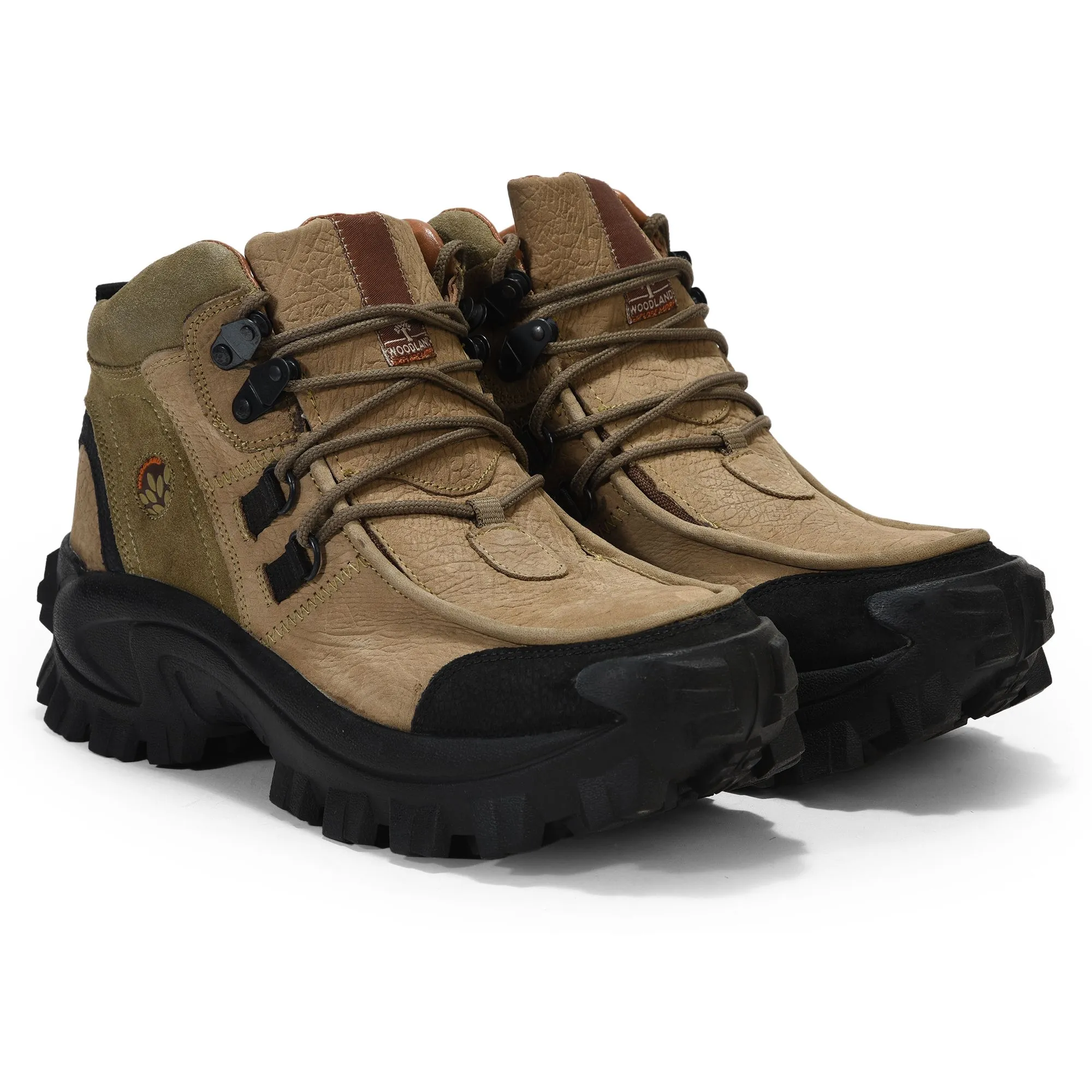 Woodland Khaki trekking shoes - Thumbnail 6