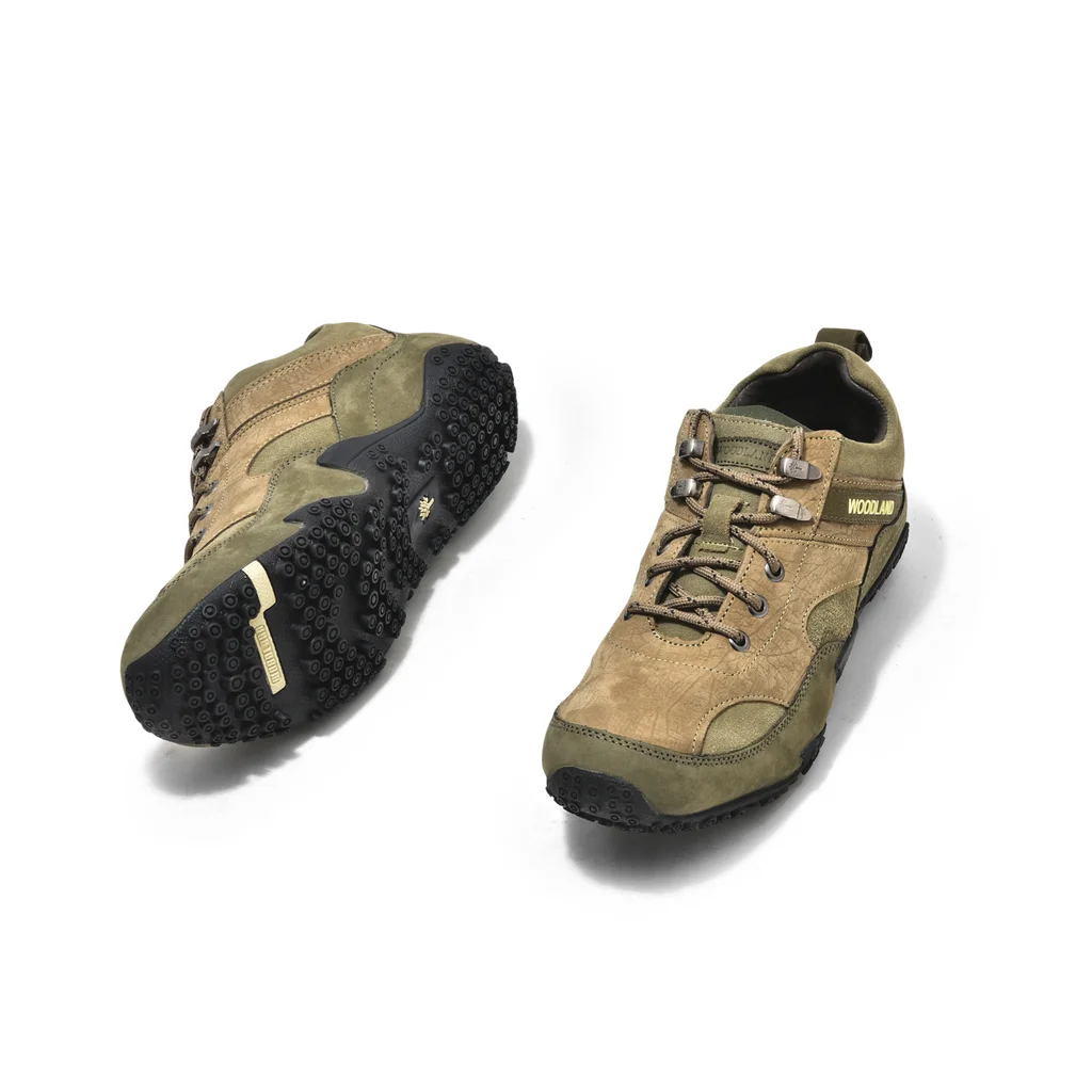 Khaki casual shoes for men - Thumbnail 4