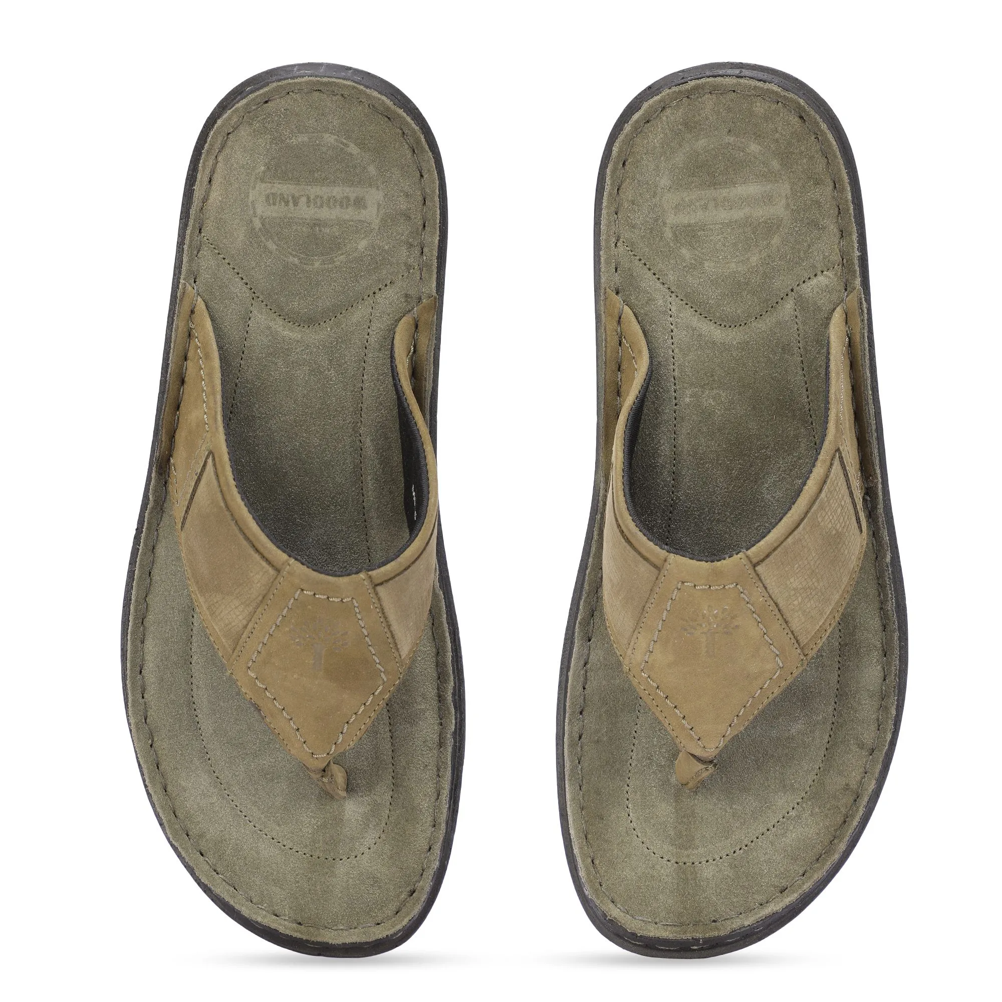 Woodland OLIVE GREEN casual slippers - Thumbnail 3