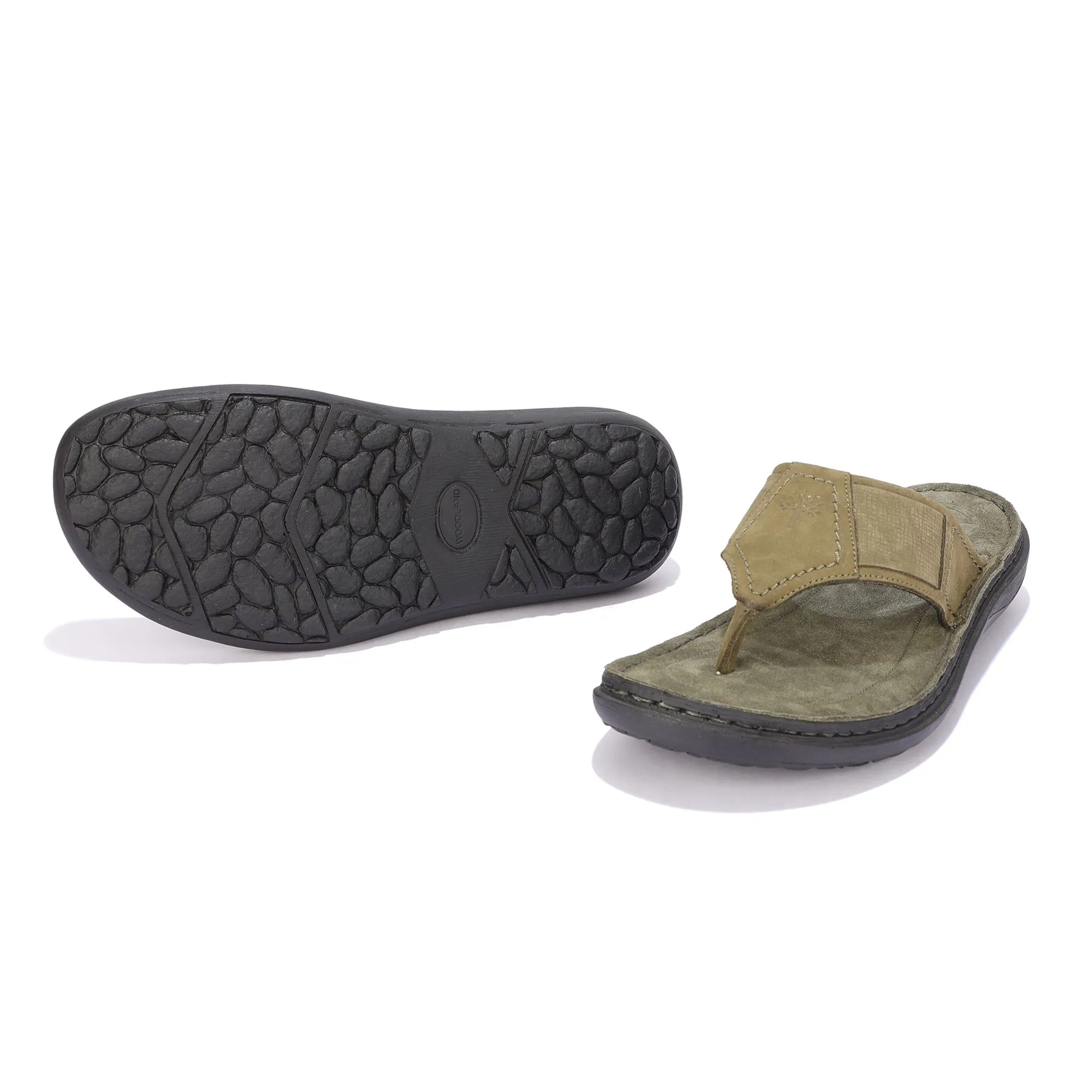 Woodland OLIVE GREEN casual slippers - Thumbnail 4
