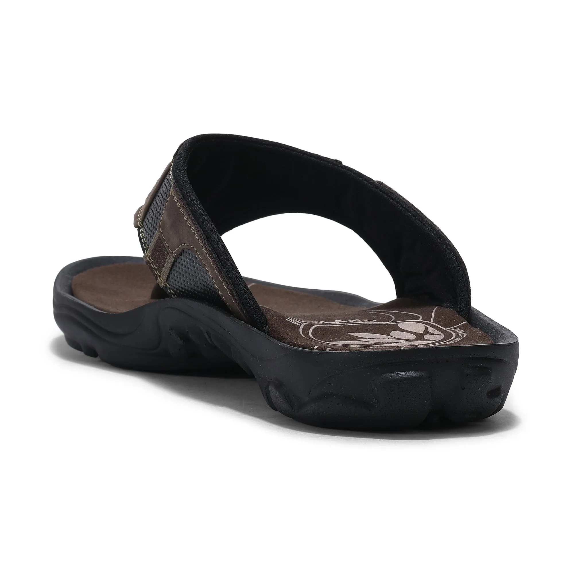 Dark brown casual slipper for men - Thumbnail 5