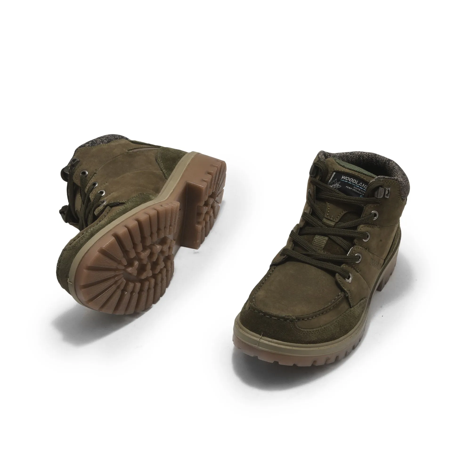 Olive Green casual shoe for men - Thumbnail 4