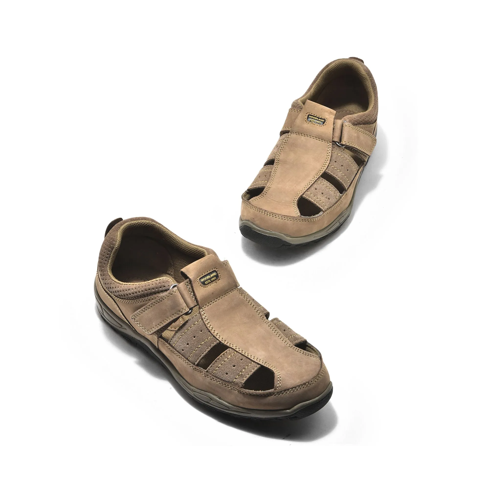 Dubai Khaki Closed-Toe Sandals For Men - Thumbnail 2