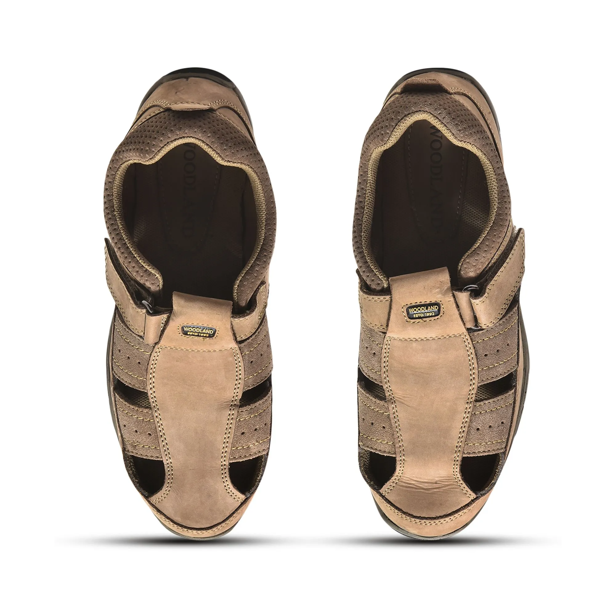 Dubai Khaki Closed-Toe Sandals For Men - Thumbnail 3