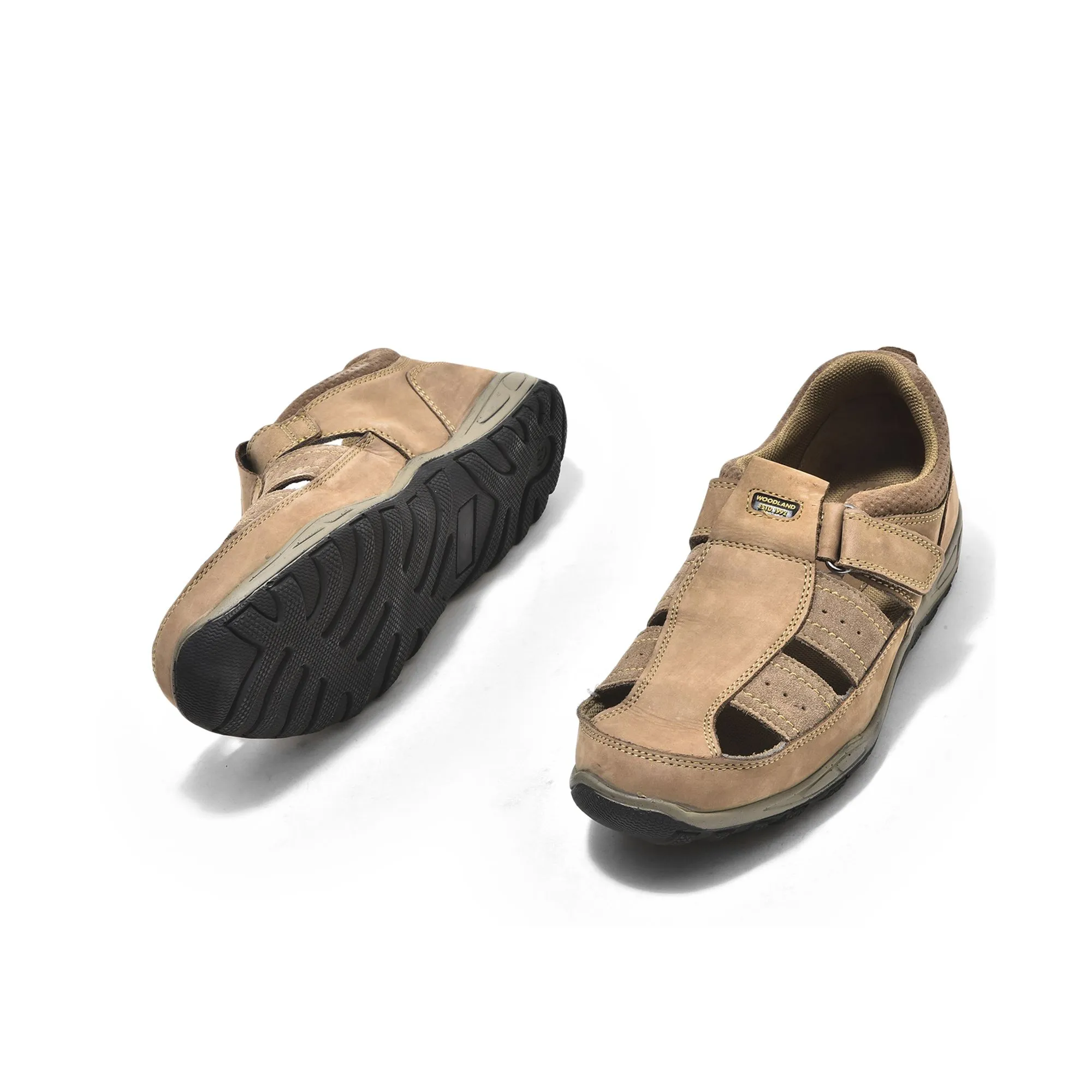 Dubai Khaki Closed-Toe Sandals For Men - Thumbnail 4
