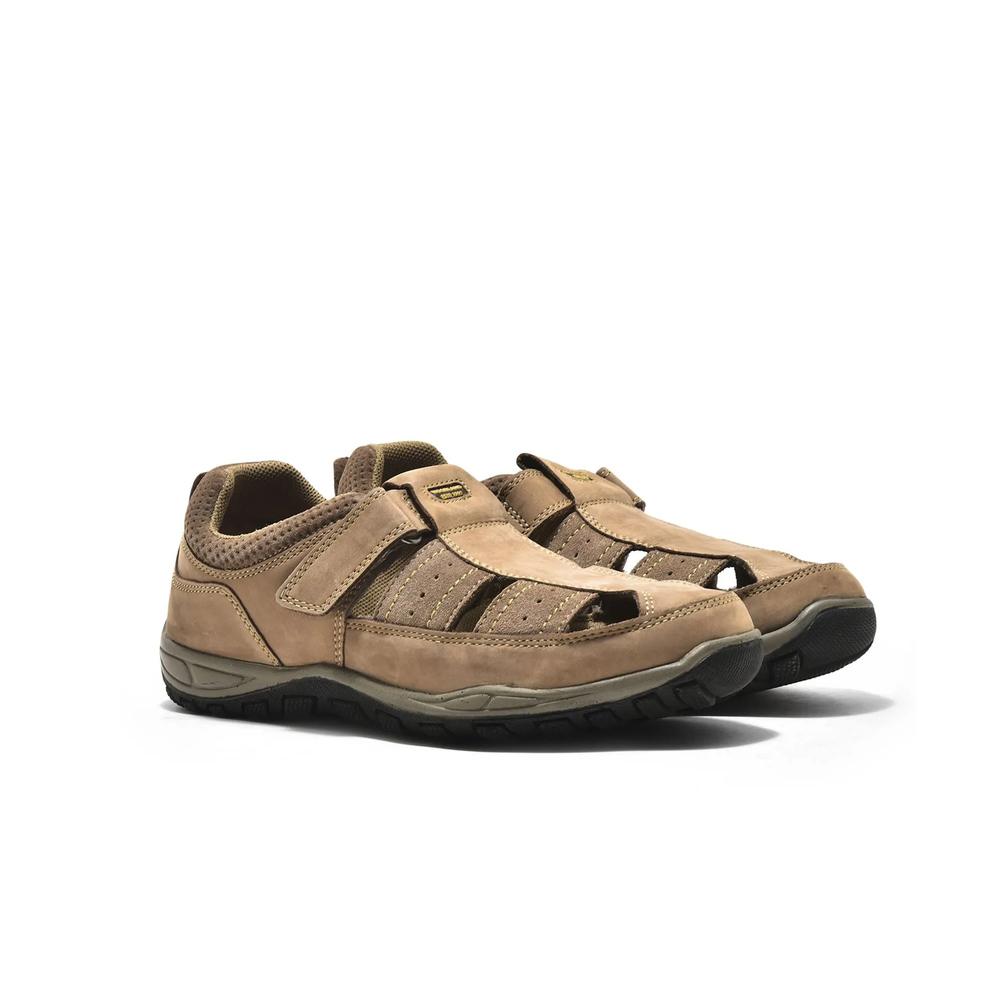 Dubai Khaki Closed-Toe Sandals For Men - Thumbnail 6