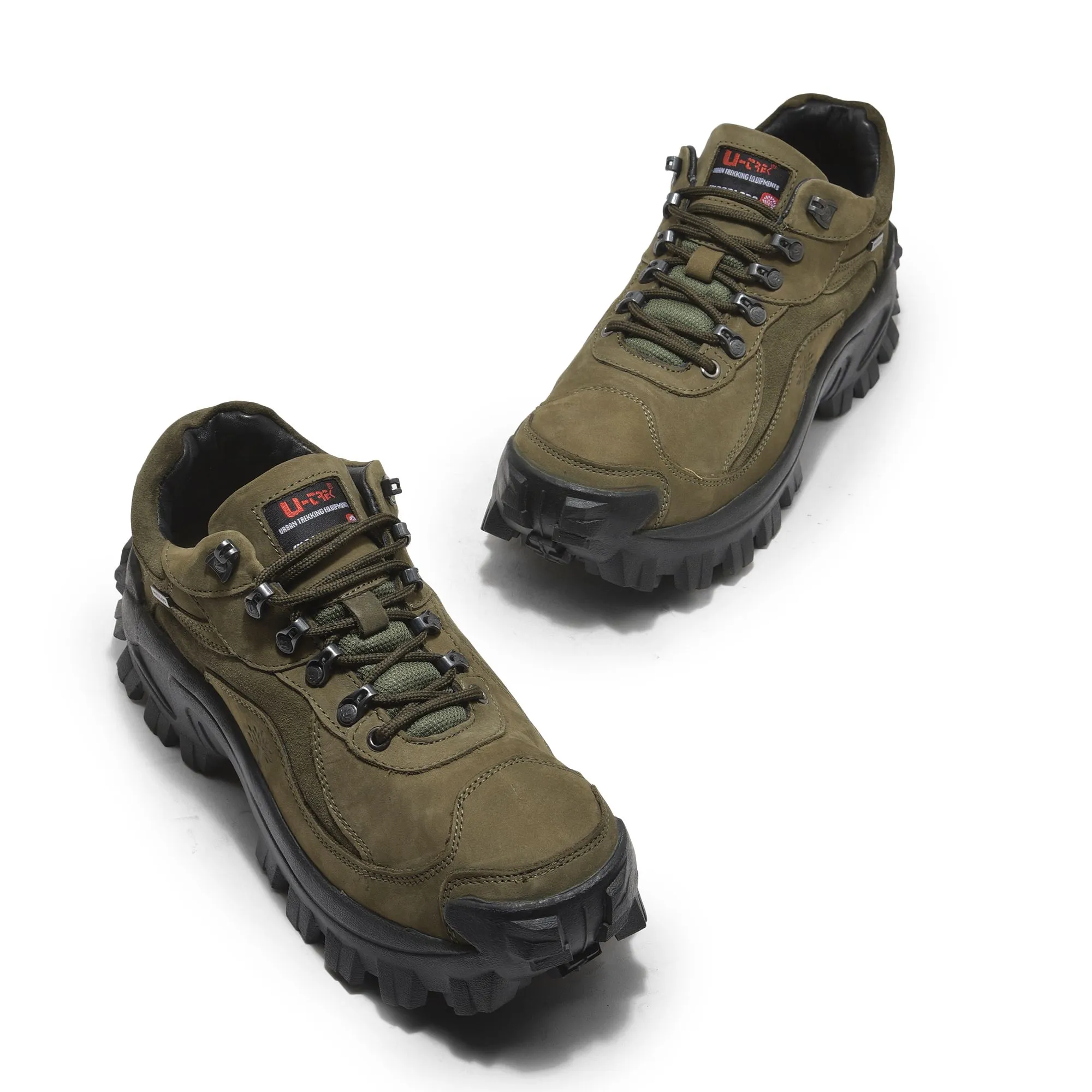 Olive green shoe for men - Thumbnail 2