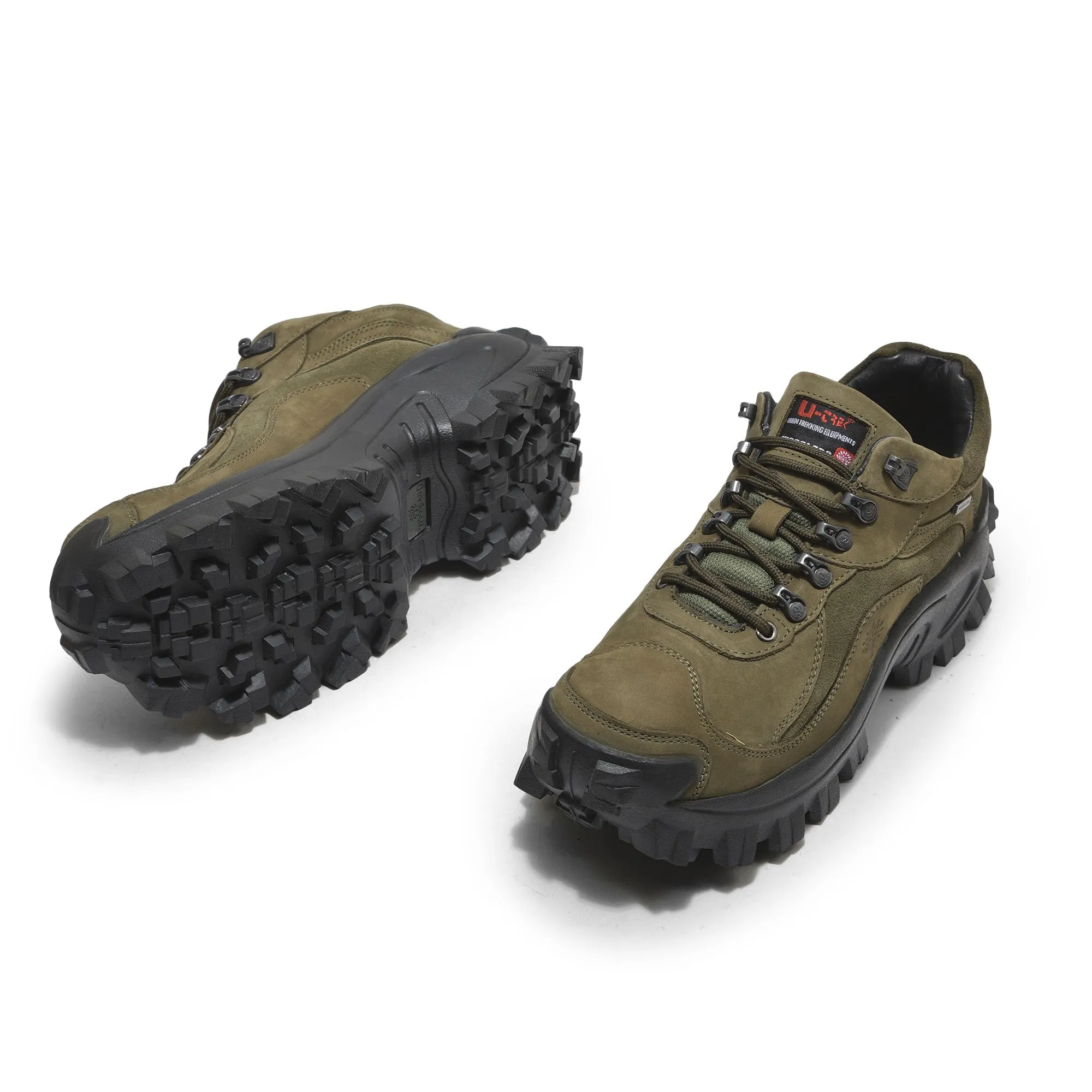 Olive green shoe for men - Thumbnail 4