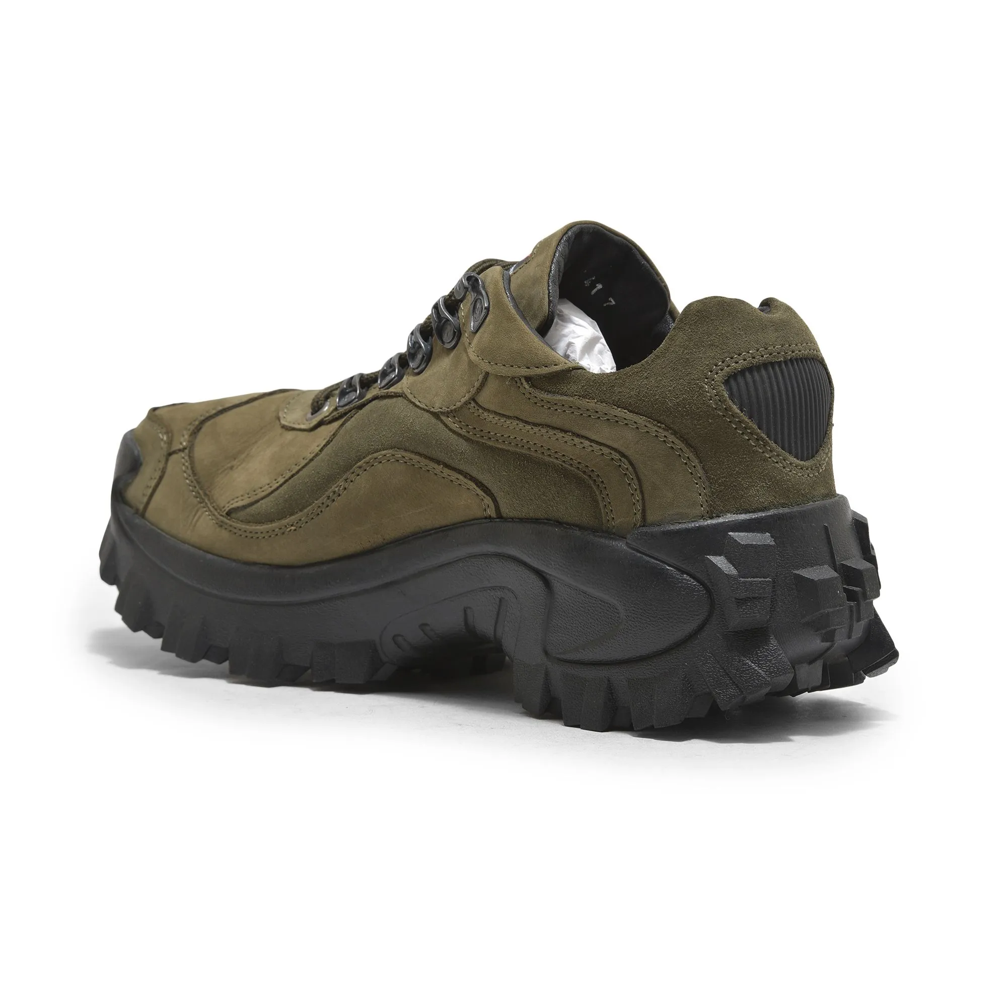 Olive green shoe for men - Thumbnail 5