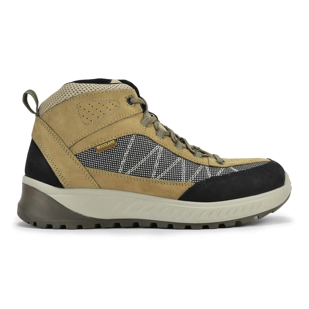 Khaki Casual lace-up boots for men - Image 1