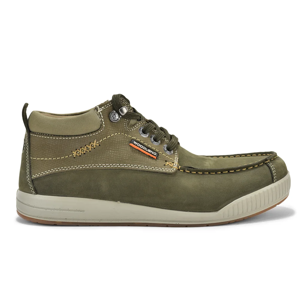 Woodland Casual olive green shoes for men - Thumbnail 1