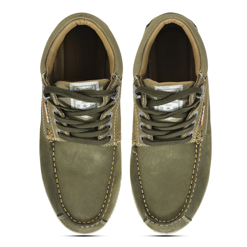 Woodland Casual olive green shoes for men - Thumbnail 3