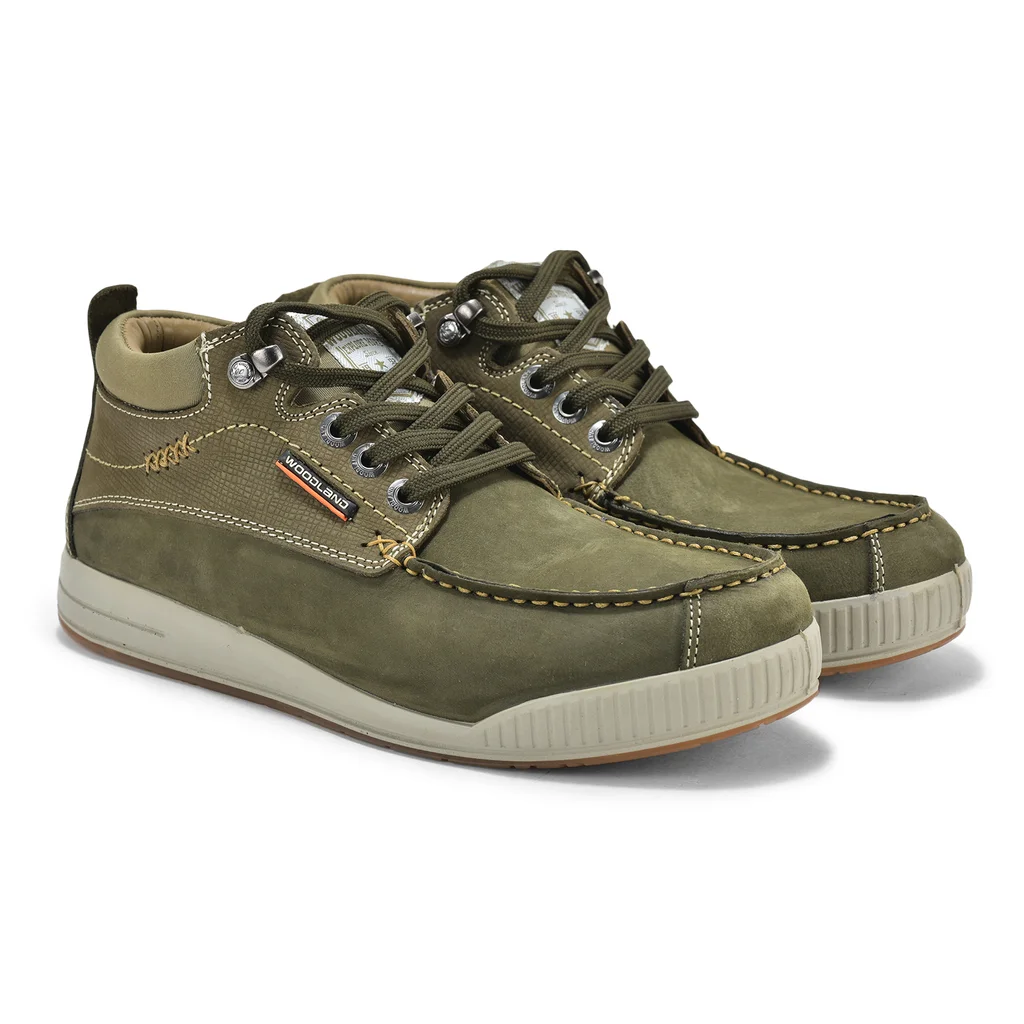 Woodland Casual olive green shoes for men - Thumbnail 6