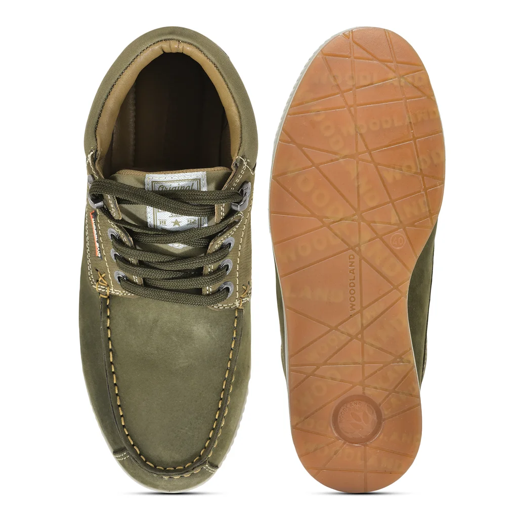 Woodland Casual olive green shoes for men - Thumbnail 7