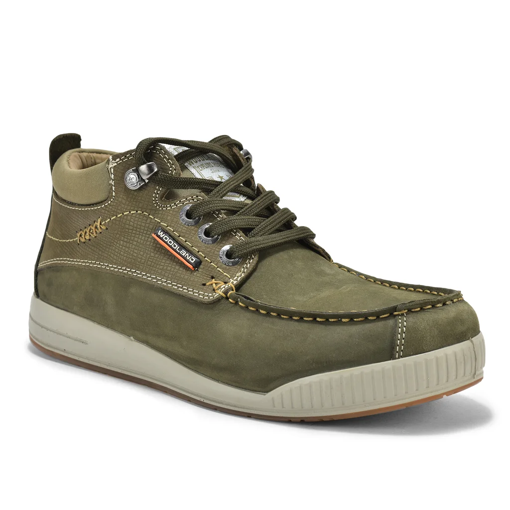 Woodland Casual olive green shoes for men - Thumbnail 8