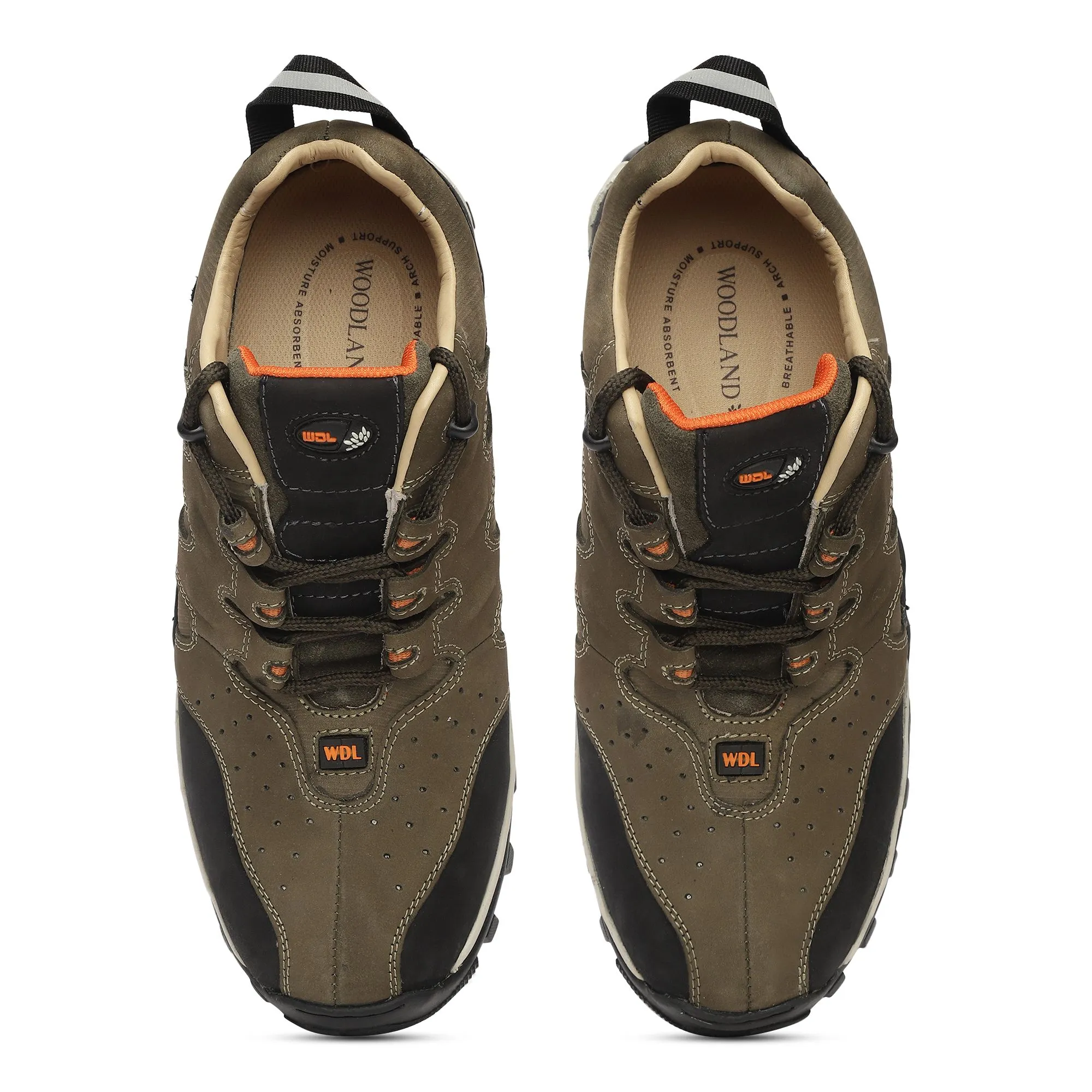 Olive green casual shoes for men - Thumbnail 3