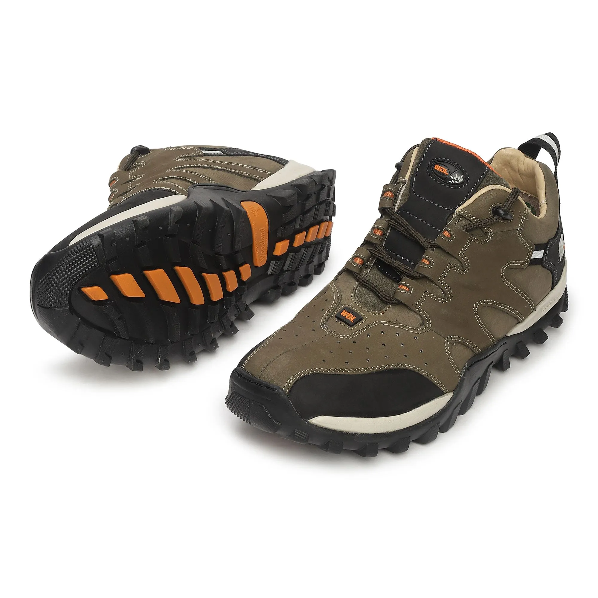 Olive green casual shoes for men - Thumbnail 4