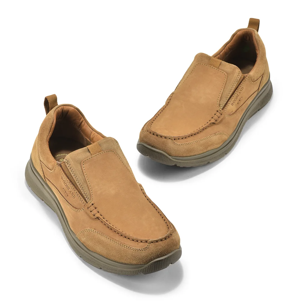 Camel casual slip-on shoes for men - Thumbnail 5