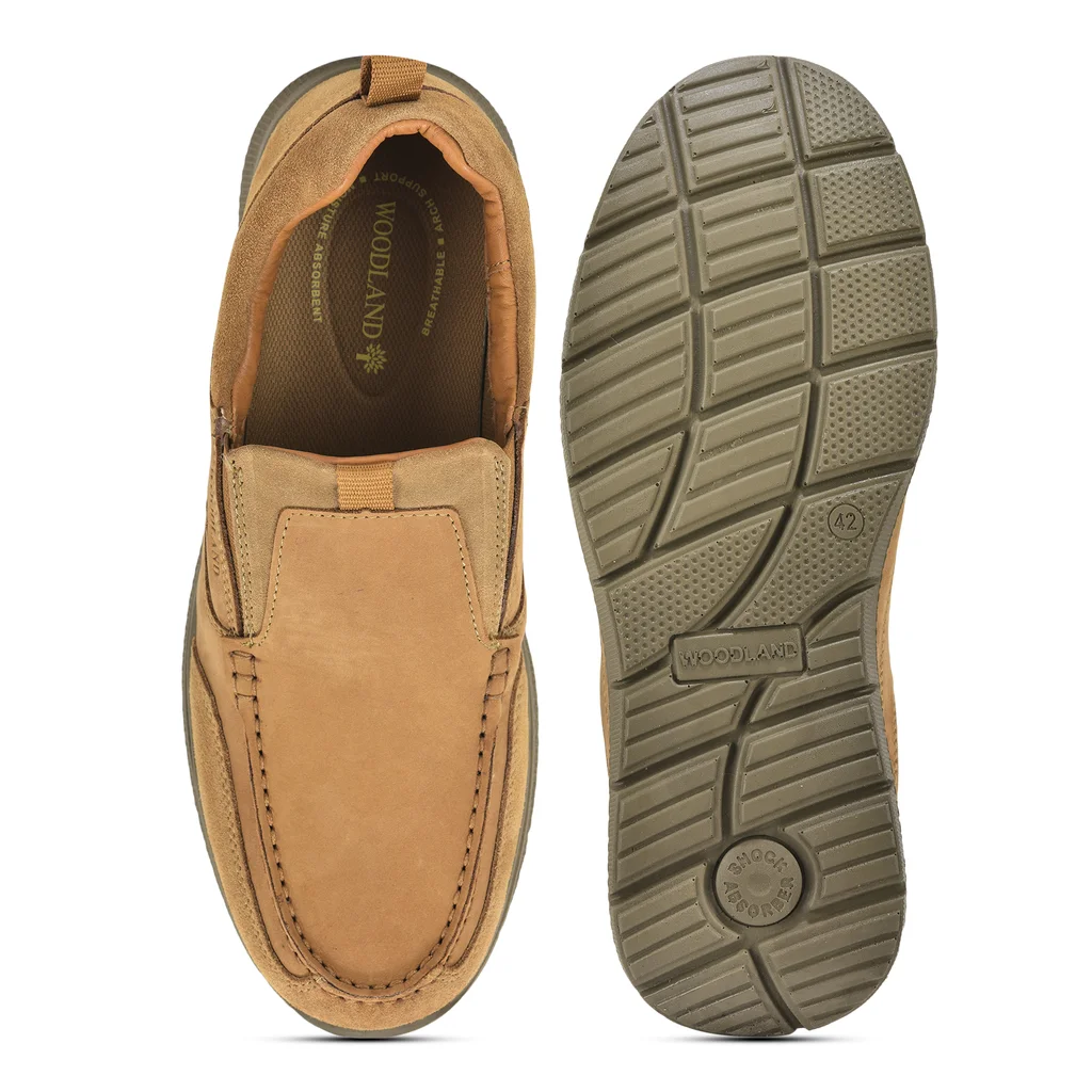 Camel casual slip-on shoes for men - Thumbnail 8