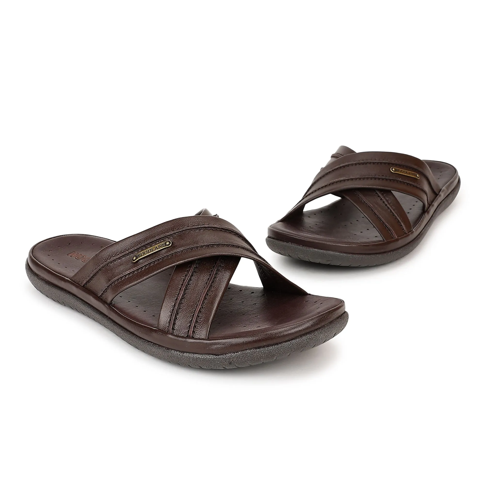 Brown Leather sandal for men - Thumbnail 2
