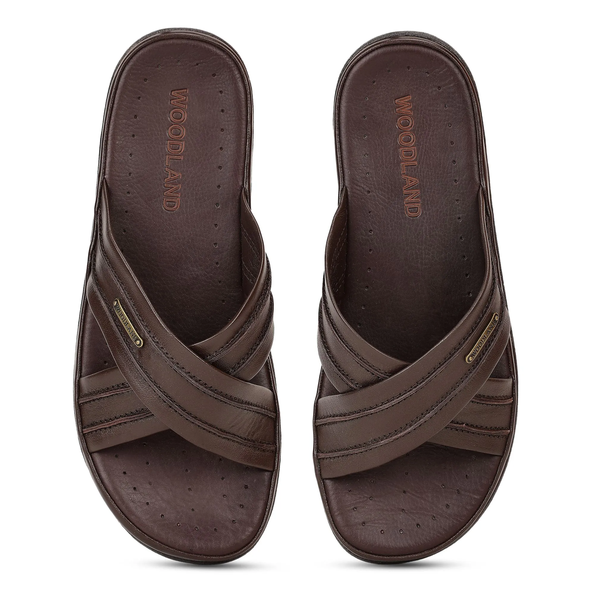 Brown Leather sandal for men - Thumbnail 3