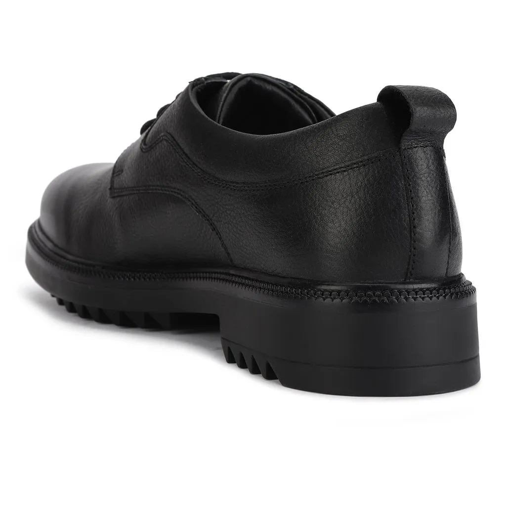 Woods Men Black Leather Lace-up Shoes - Thumbnail 3