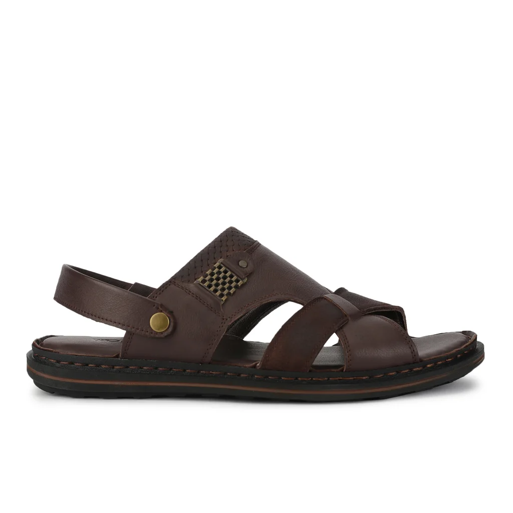 Woods Men’s Luxe Brown Softy Sandals - Image 1