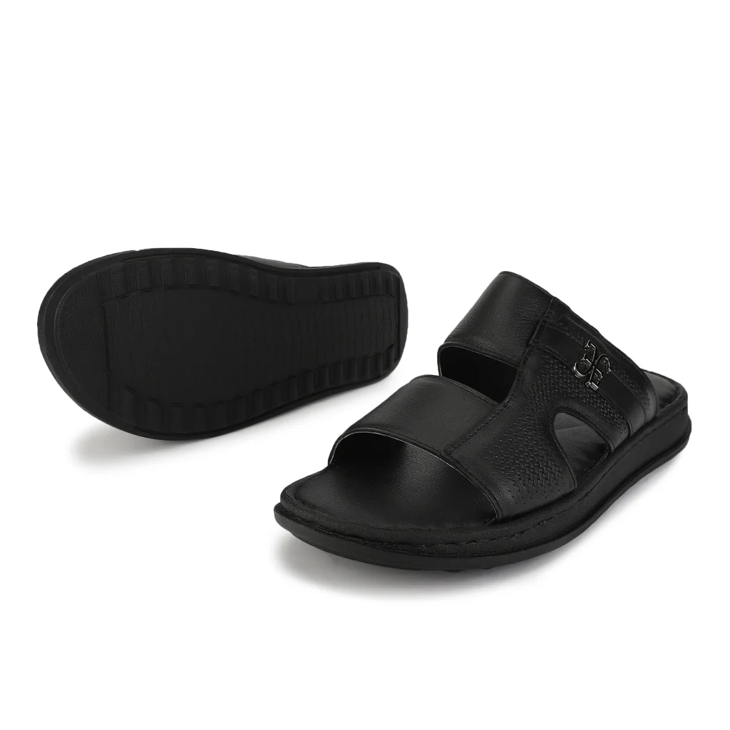 Woods Men’s Sleek Black Softy Sandals - Thumbnail 3