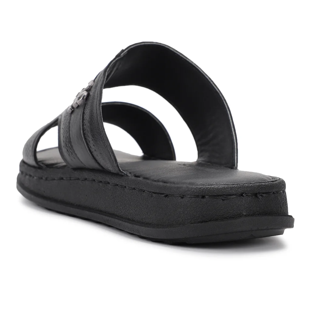 Woods Men’s Sleek Black Softy Sandals - Thumbnail 5