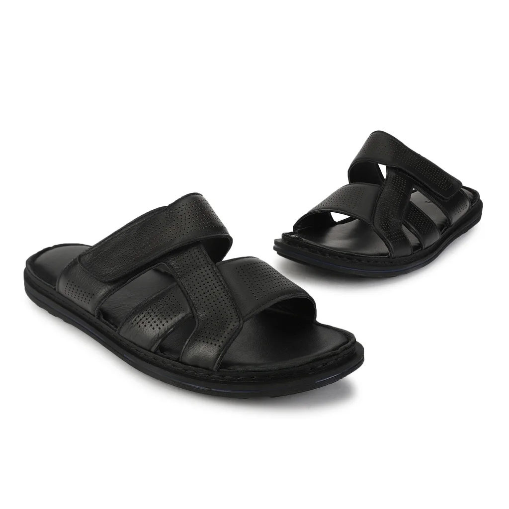 Woods Men’s Sleek Black Softy Sports Sandals - Thumbnail 2