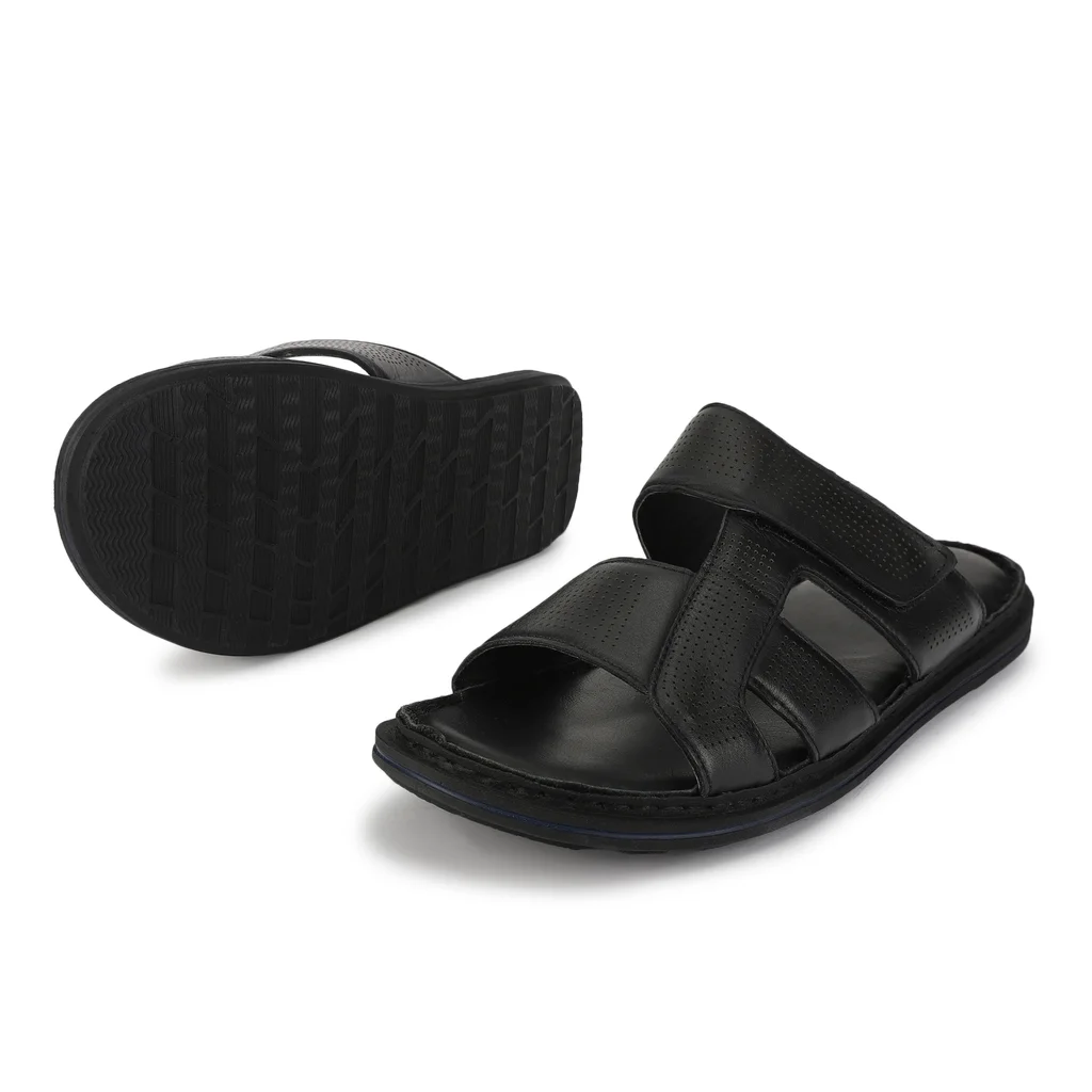 Woods Men’s Sleek Black Softy Sports Sandals - Thumbnail 3