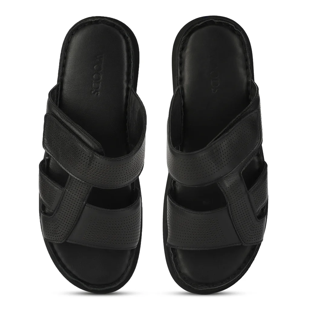 Woods Men’s Sleek Black Softy Sports Sandals - Thumbnail 4
