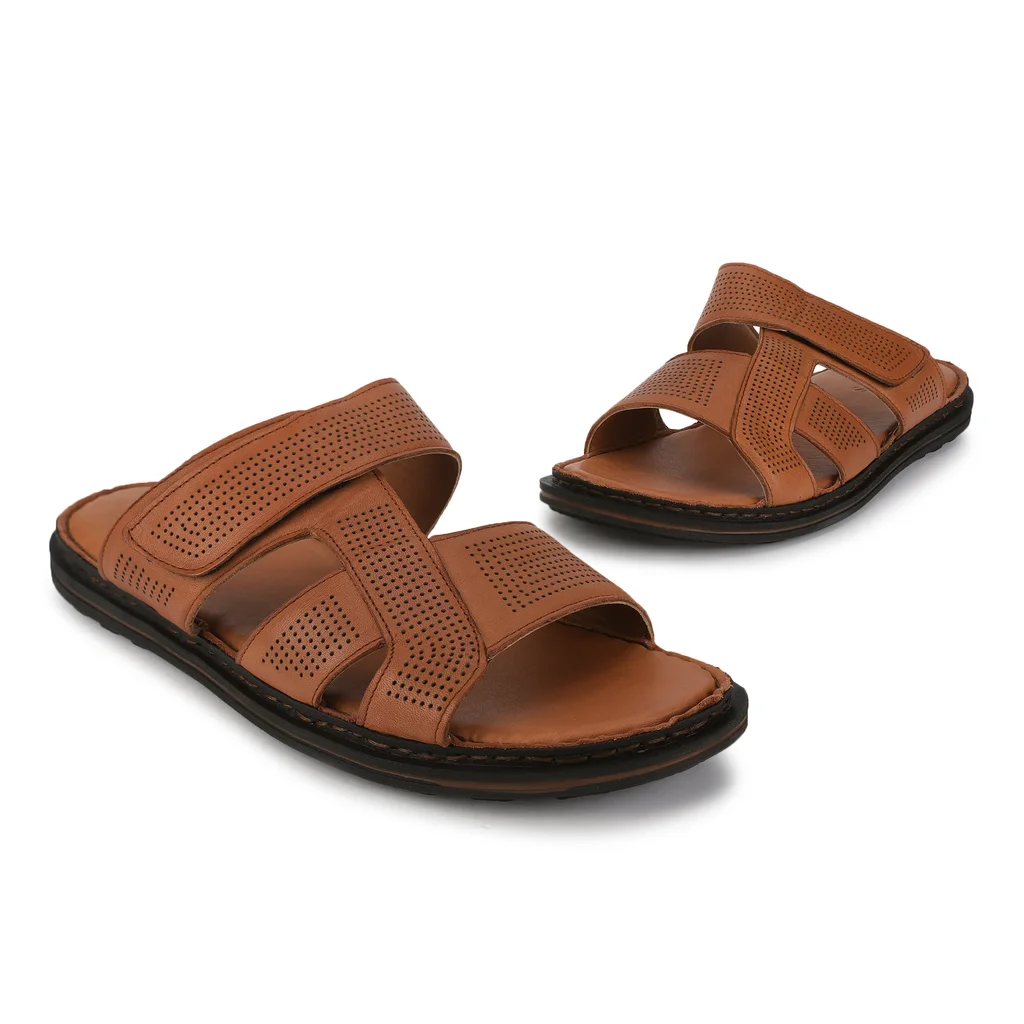 Woods Men’s Sleek Tan Softy Sports Sandals - Thumbnail 2