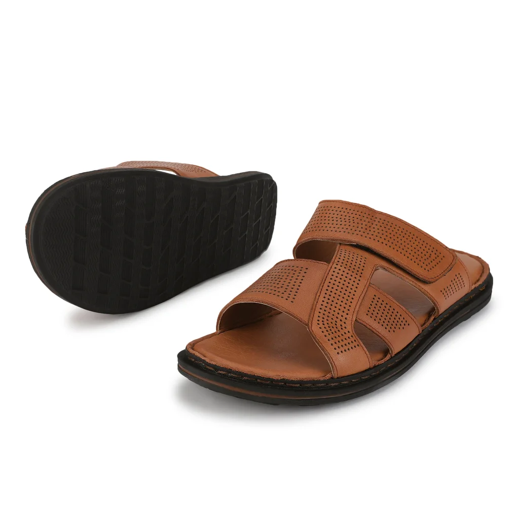 Woods Men’s Sleek Tan Softy Sports Sandals - Thumbnail 3