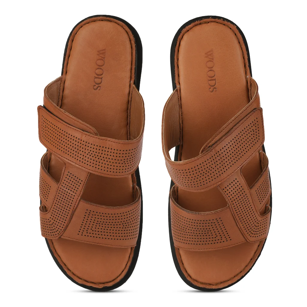 Woods Men’s Sleek Tan Softy Sports Sandals - Thumbnail 6