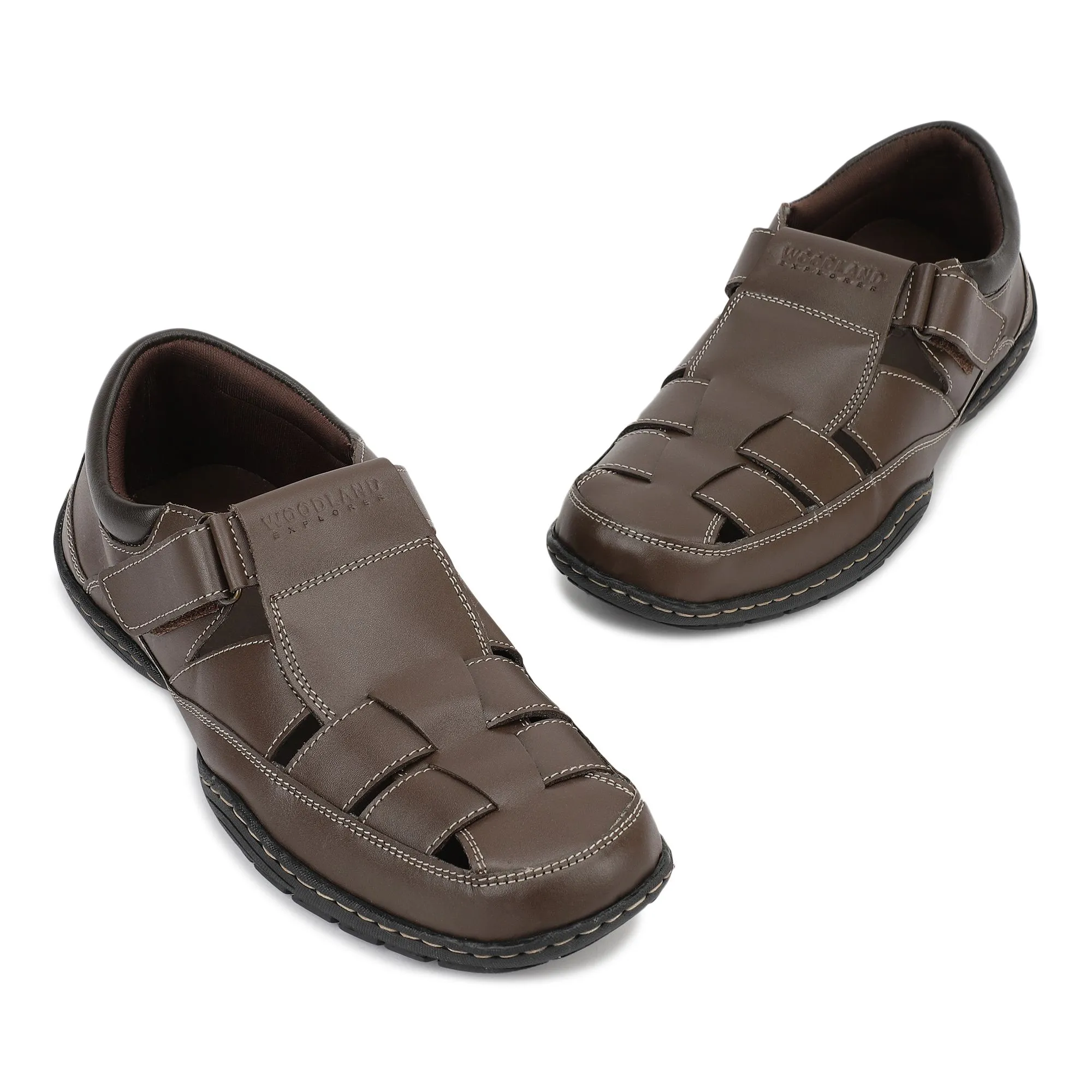 Brown Softy Mens Sandal - Thumbnail 2