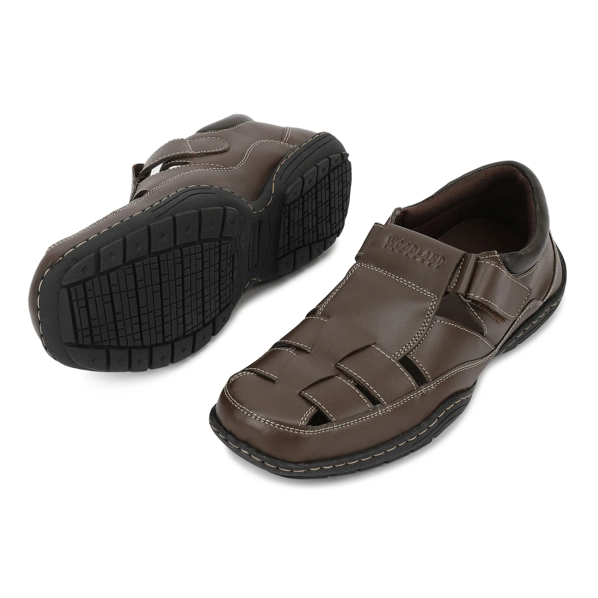 Brown Softy Mens Sandal - Thumbnail 4